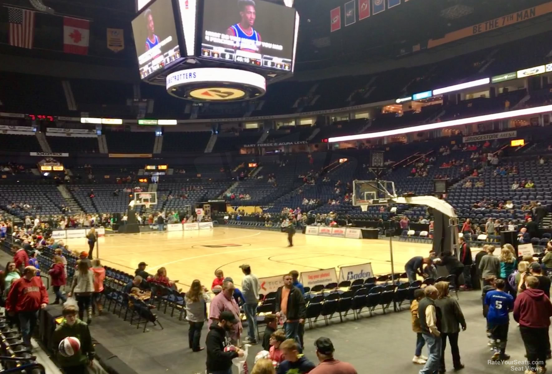section 108, row gg seat view  for basketball - bridgestone arena
