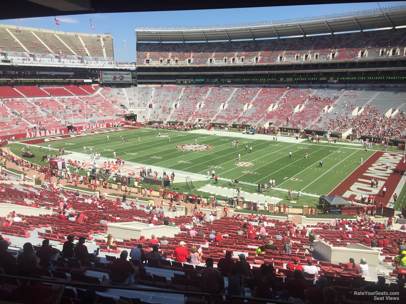 bryant denny stadium section u1c rateyourseats com bryant denny stadium seating chart