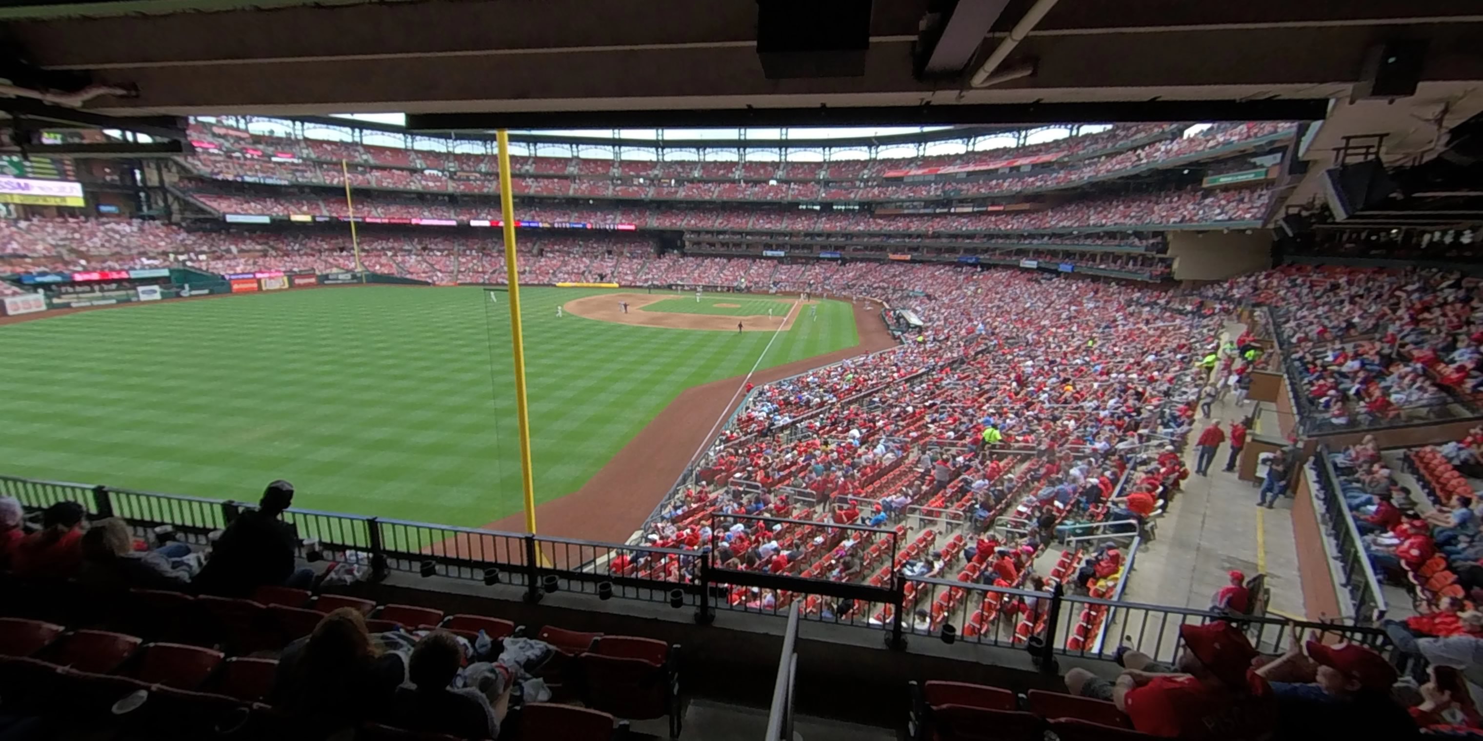 left field porch 1 panoramic seat view  - busch stadium
