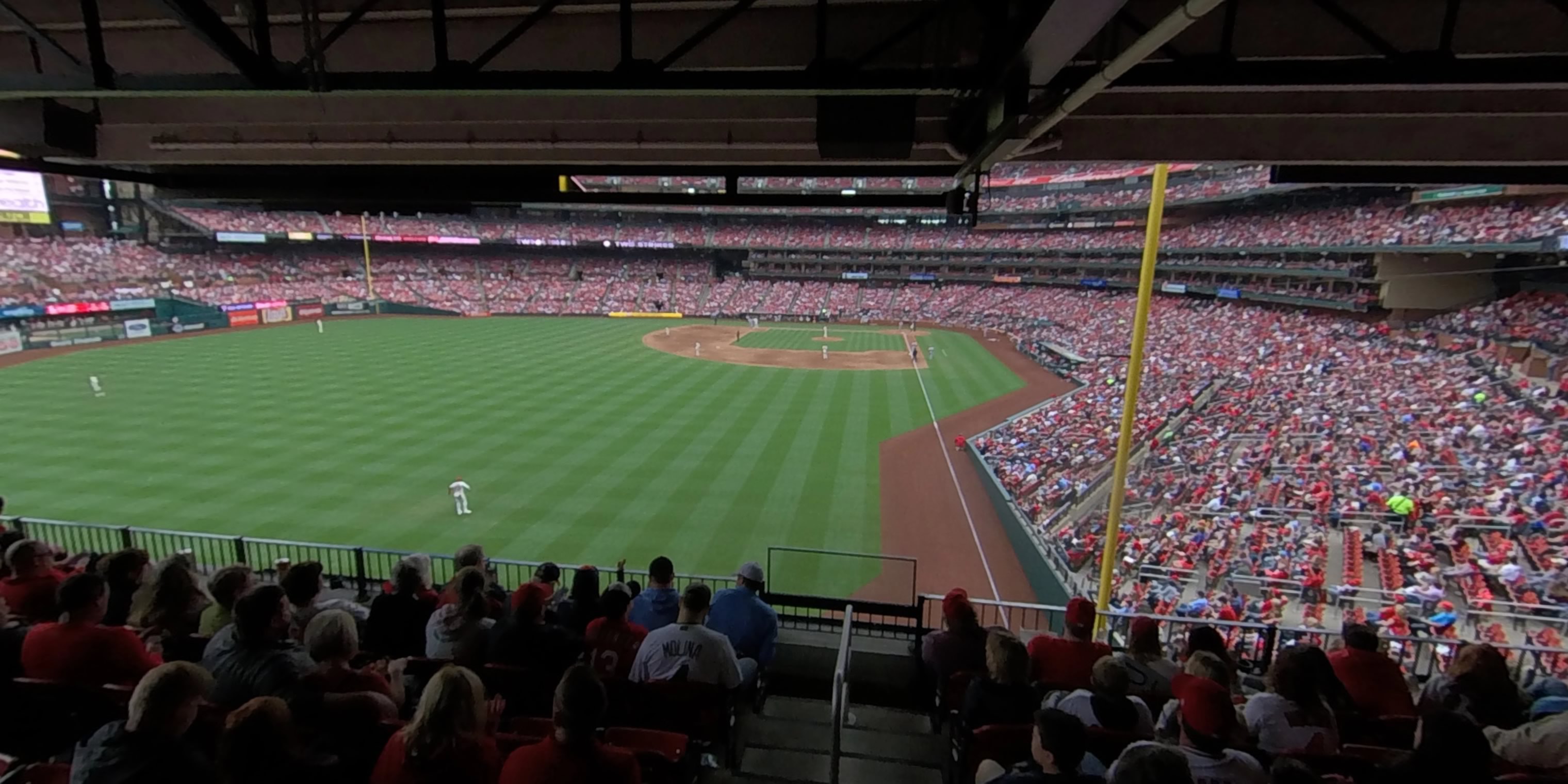 left field porch 2 panoramic seat view  - busch stadium