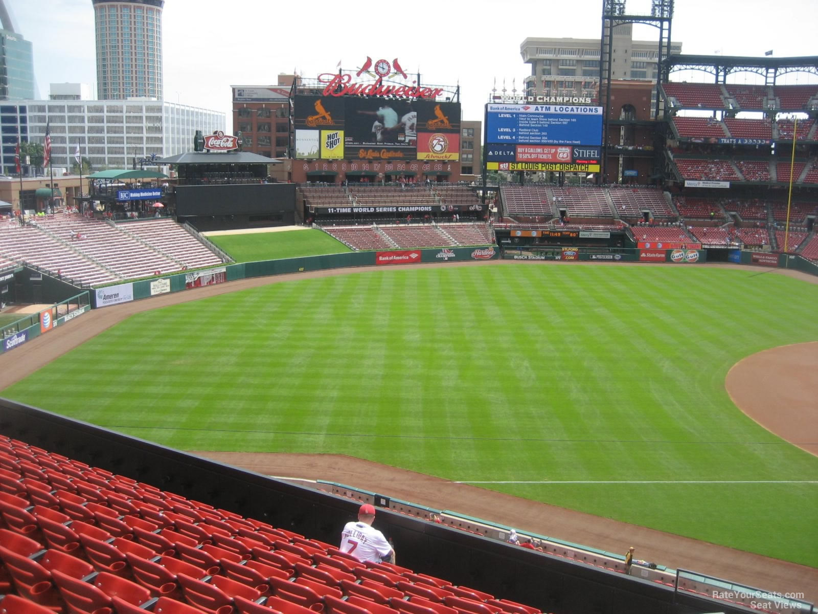 busch stadium section 261 rateyourseats com busch seating chart