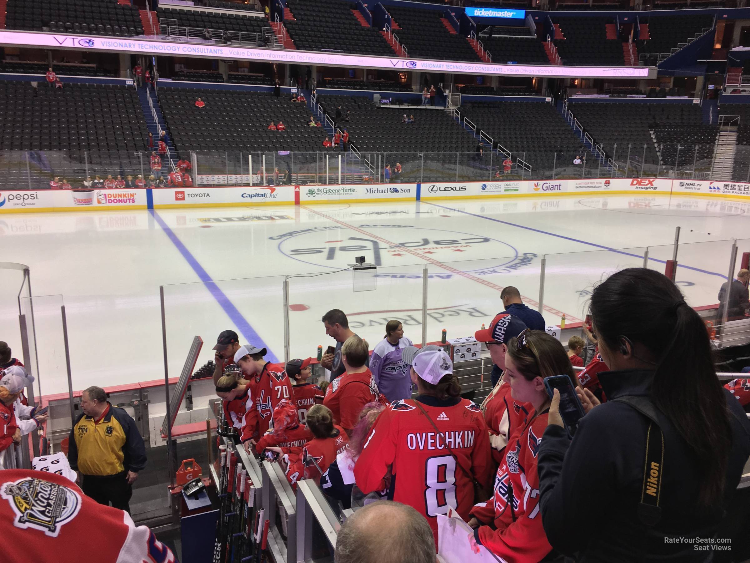 section 121, row l seat view  for hockey - capital one arena