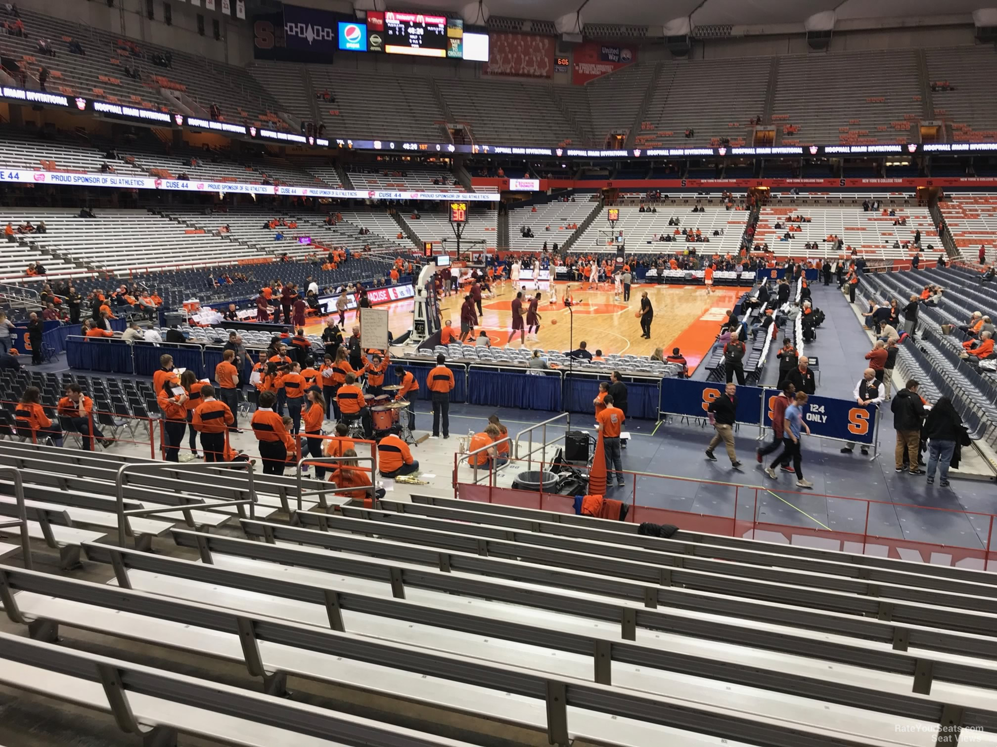 section 103, row m seat view  for basketball - carrier dome