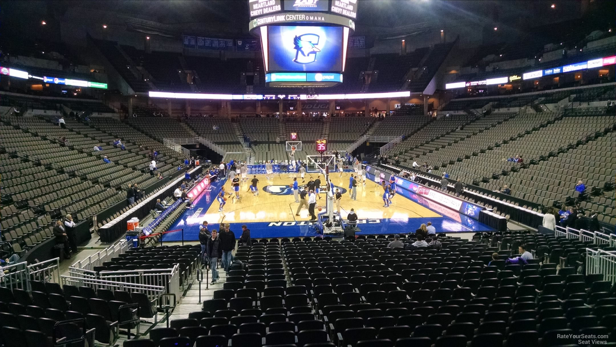 chi health center omaha section 113 creighton basketball centurylink seating chart with rows and seat numbers