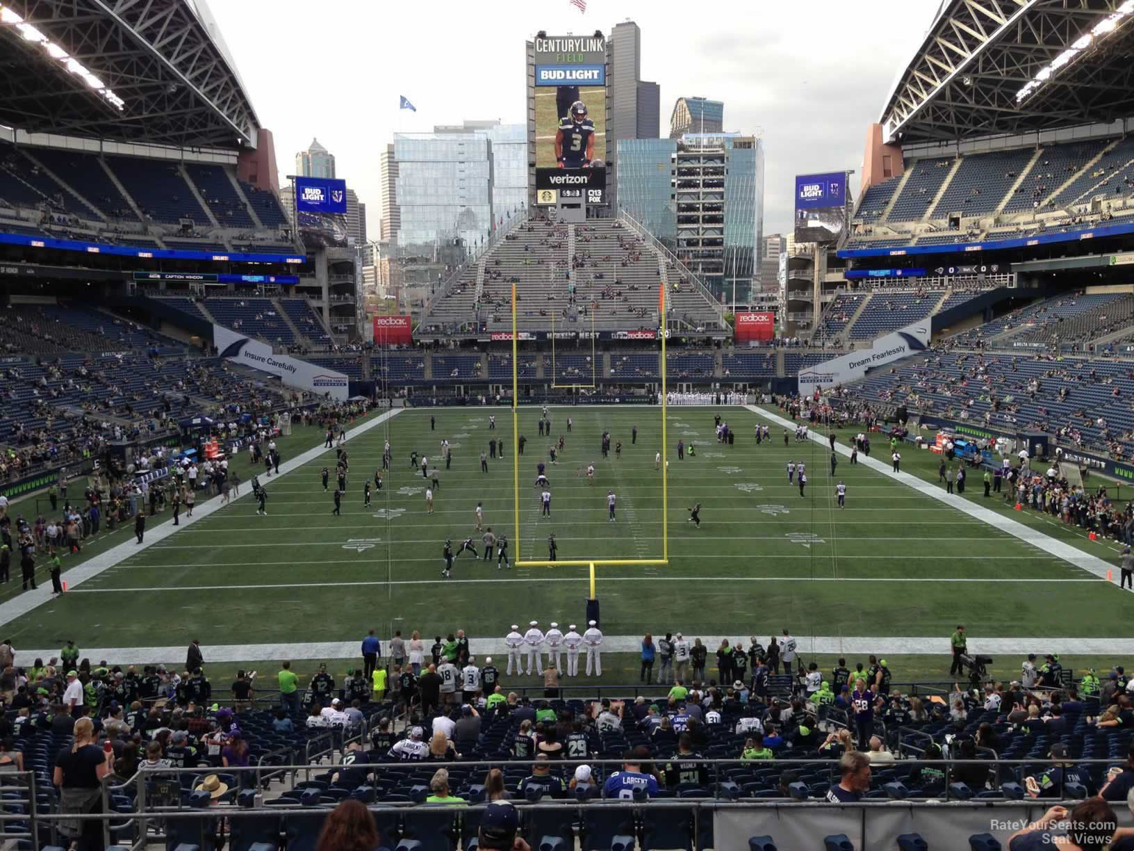 section 122, row ff seat view  for football - lumen field