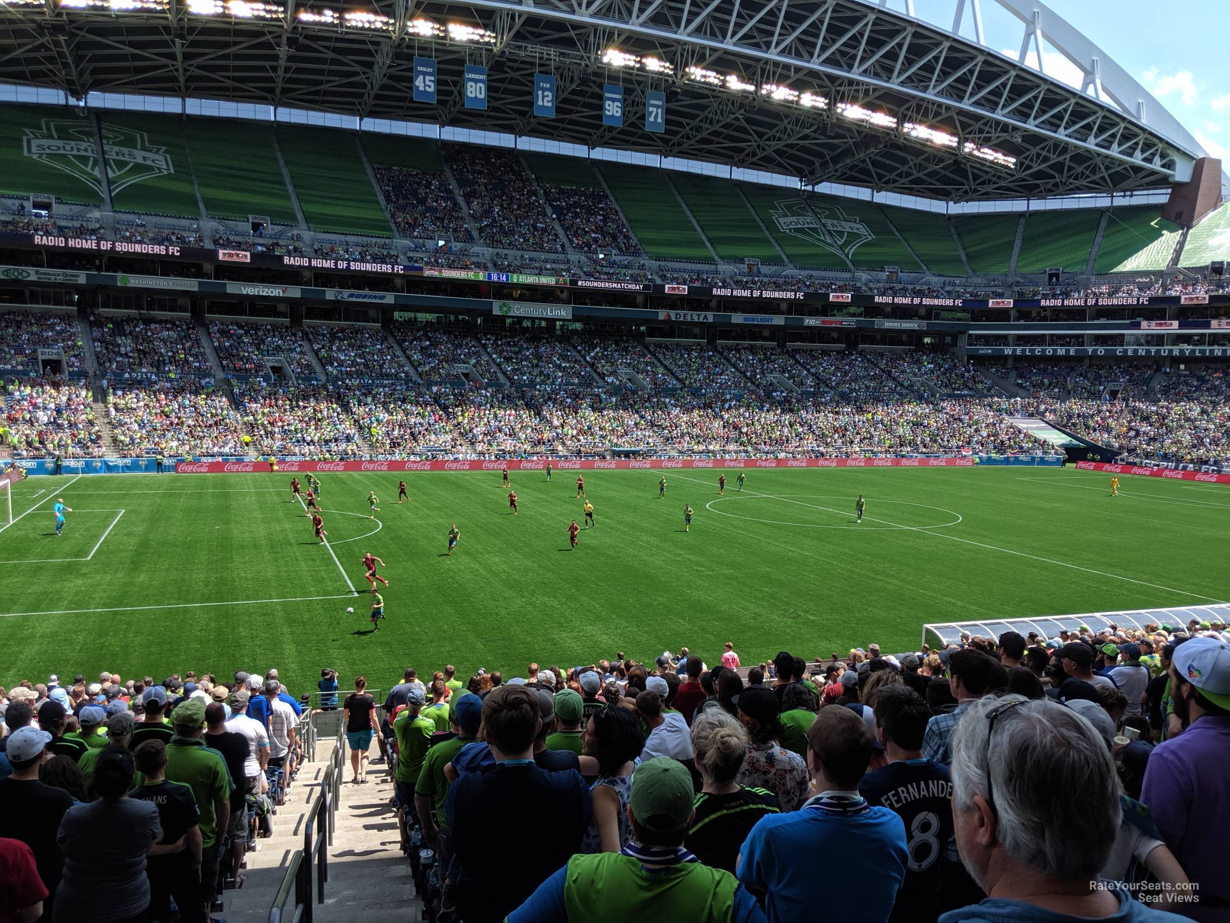 section 138, row z seat view  for soccer - lumen field