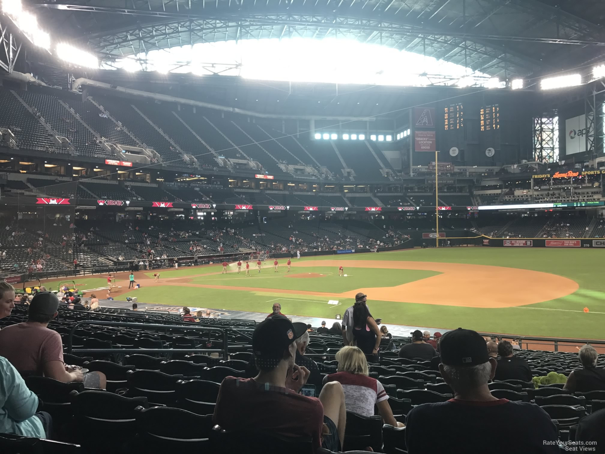 chase field section 114 arizona diamondbacks az diamondbacks seating chart