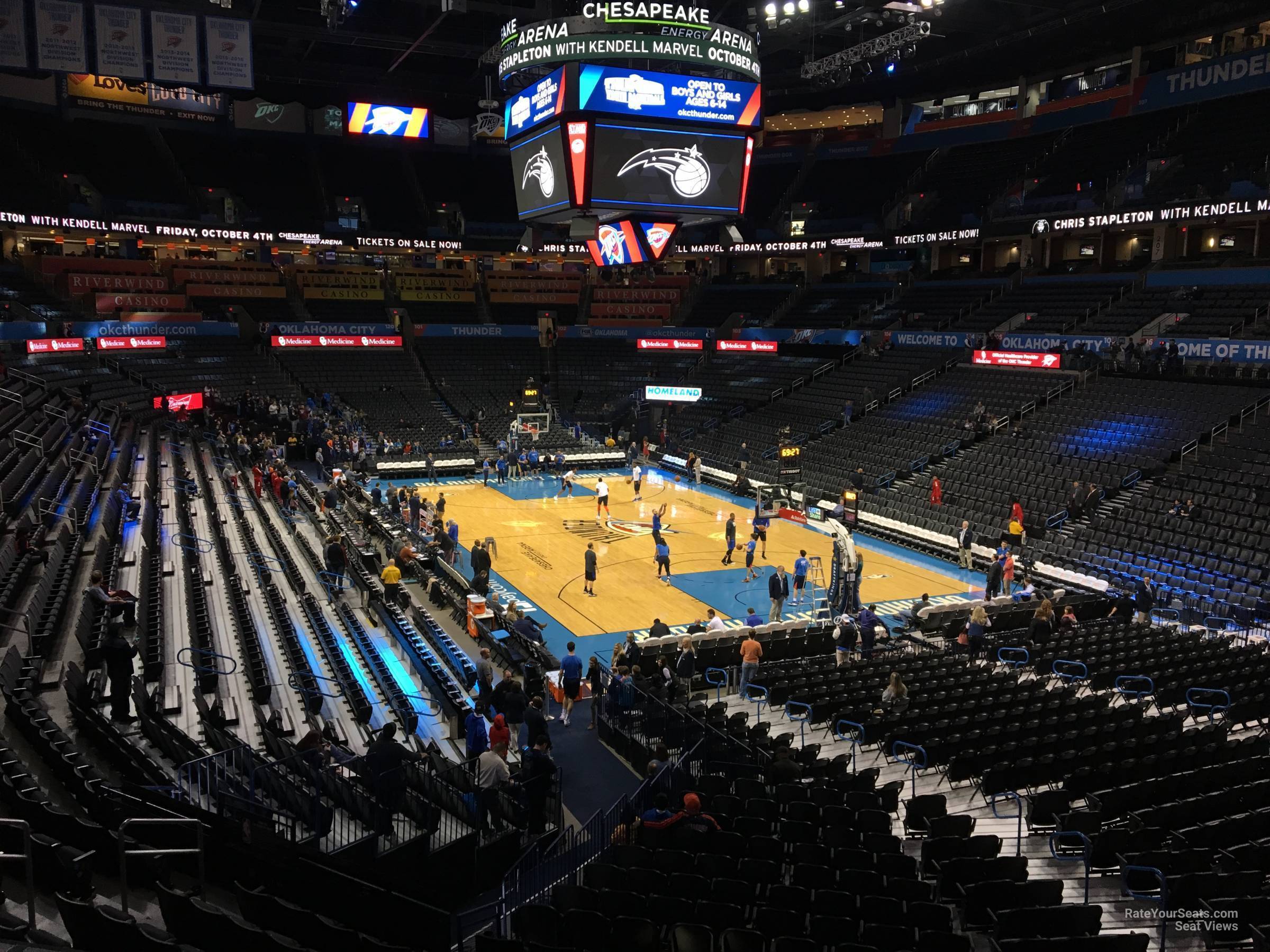section 218, row a seat view  for basketball - paycom center