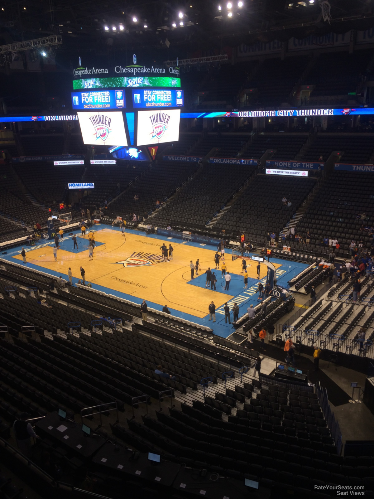 chesapeake energy arena section 305 oklahoma city thunder basketball arena seating chart
