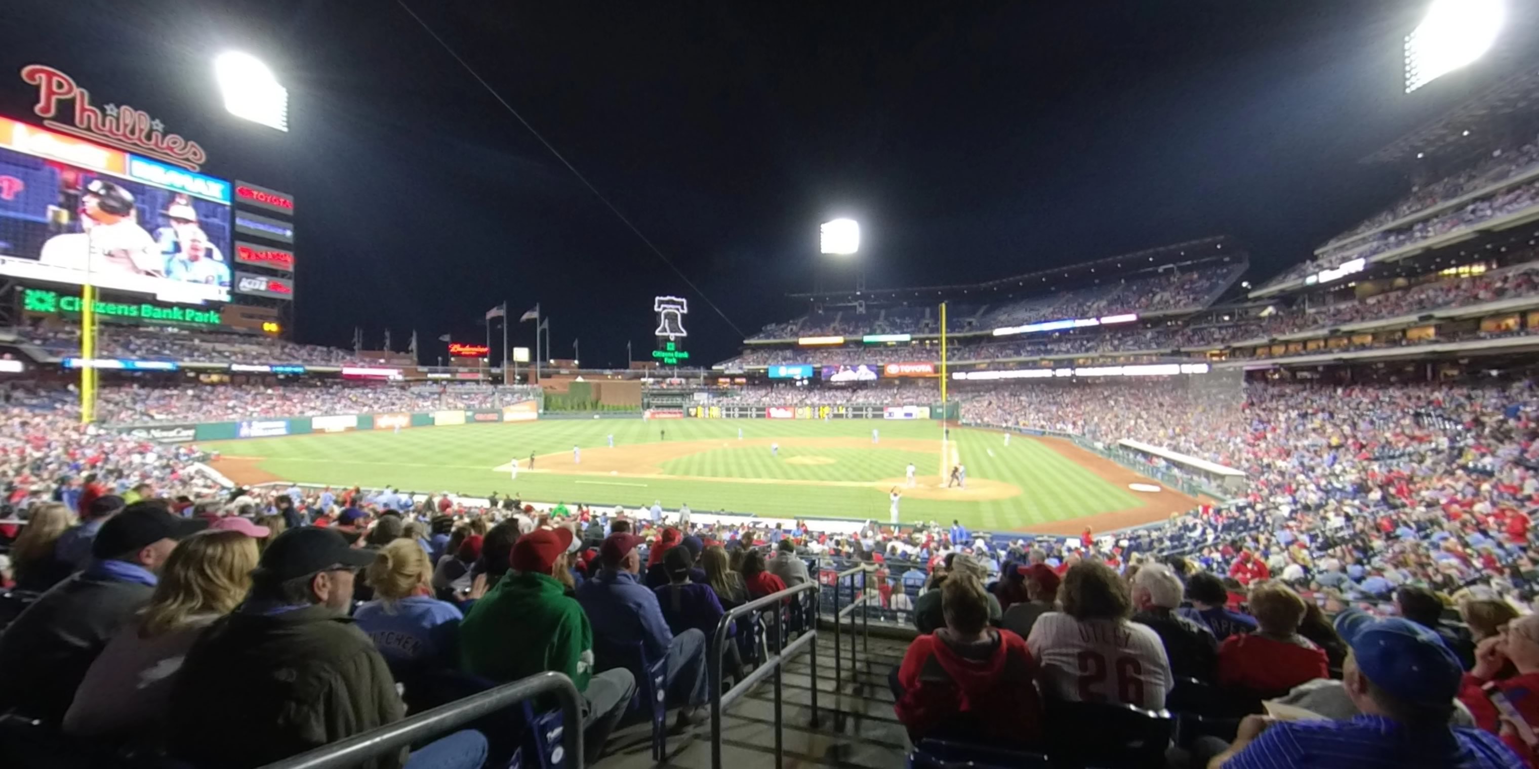 section 127 panoramic seat view  for baseball - citizens bank park