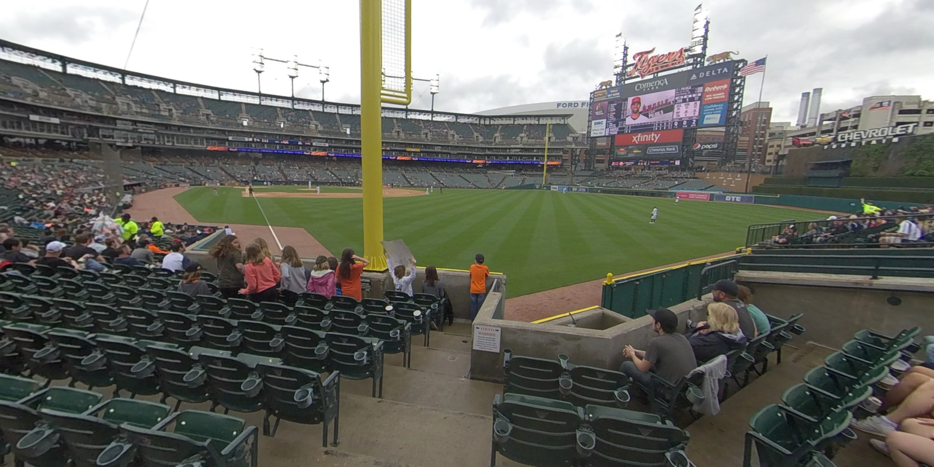 section 111 panoramic seat view  for baseball - comerica park