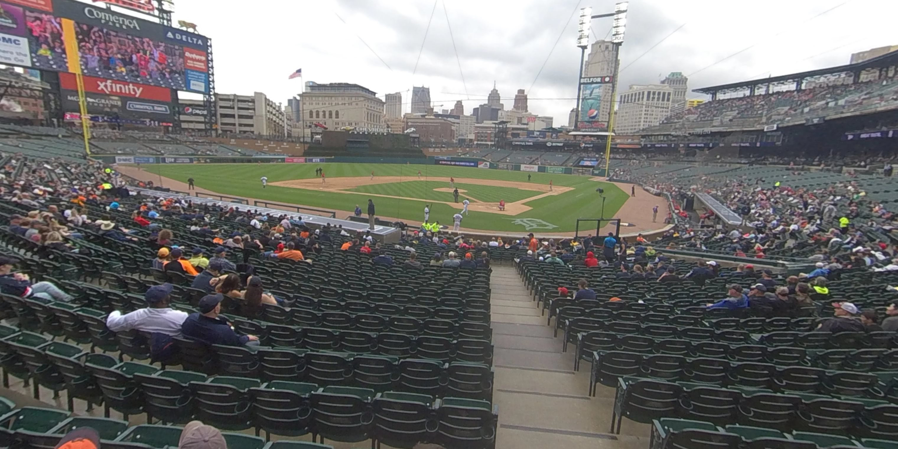 section 129 panoramic seat view  for baseball - comerica park