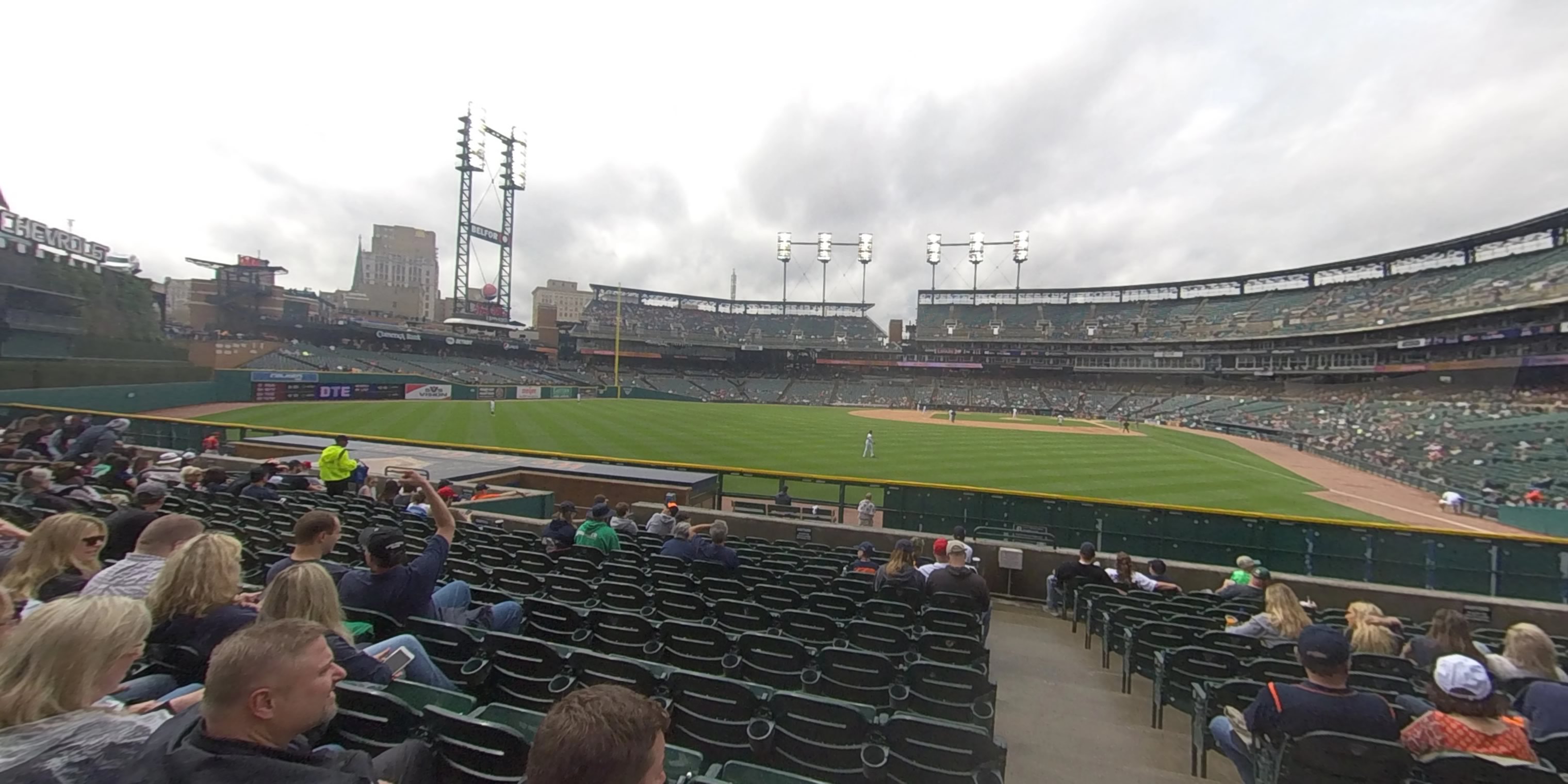 section 147 panoramic seat view  for baseball - comerica park