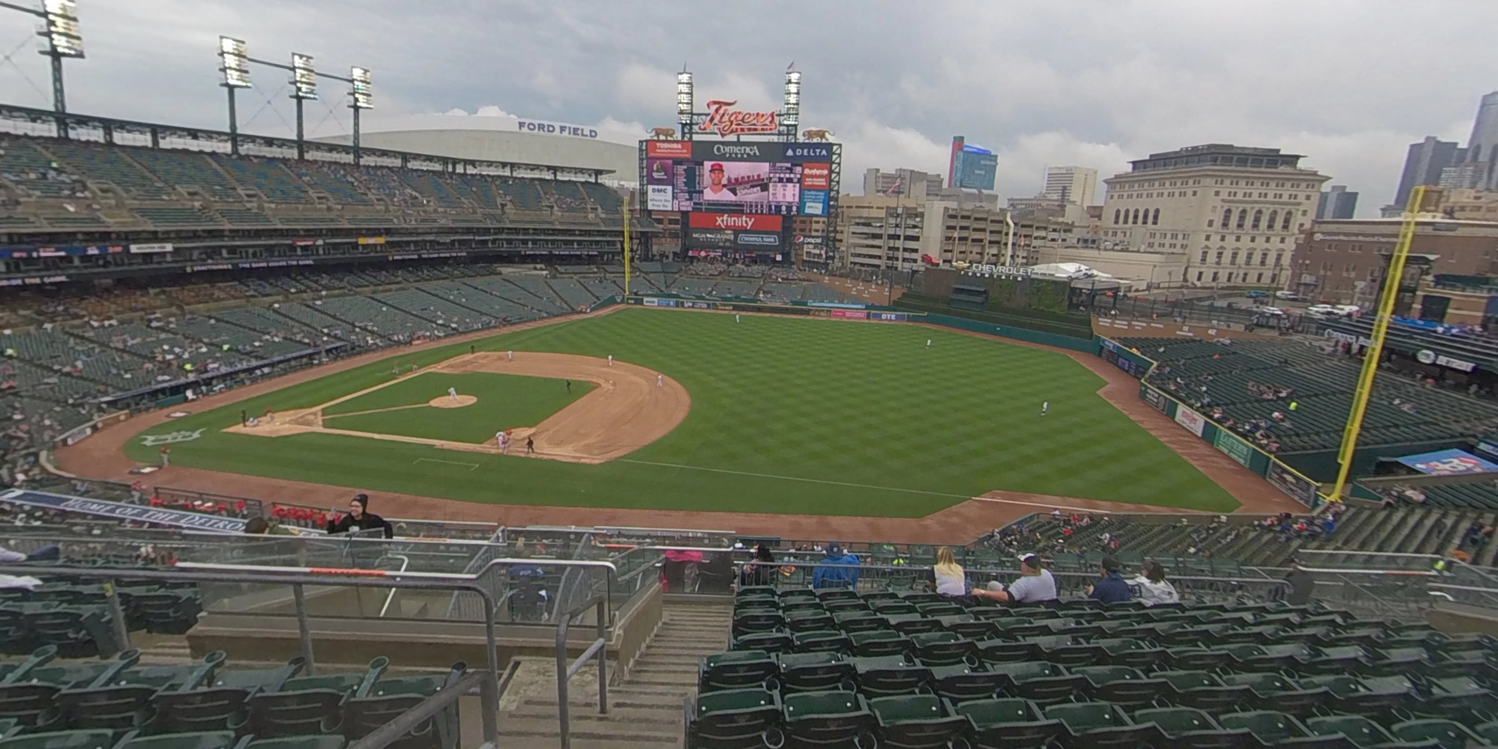 section 217 panoramic seat view  for baseball - comerica park