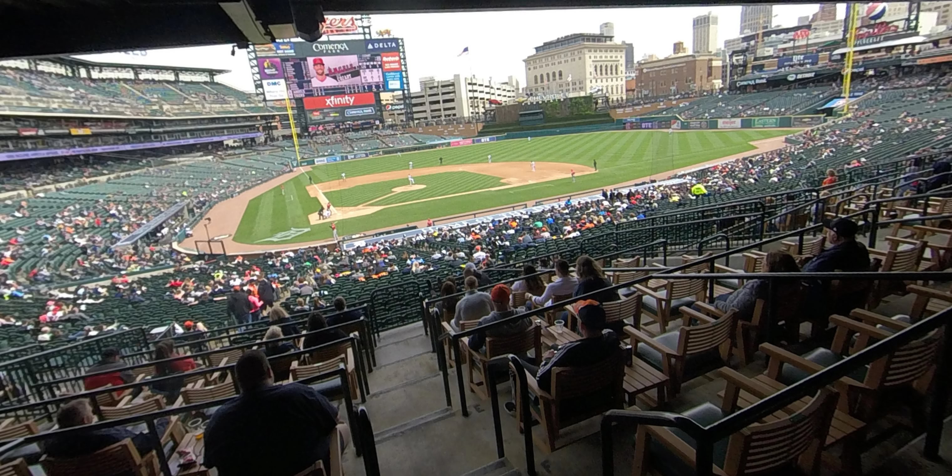 tiger den 124 panoramic seat view  for baseball - comerica park