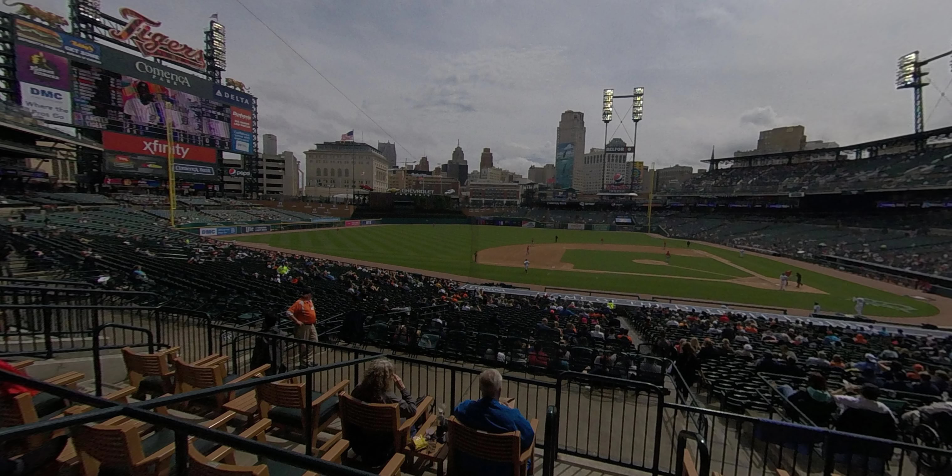 tiger den 134 panoramic seat view  for baseball - comerica park