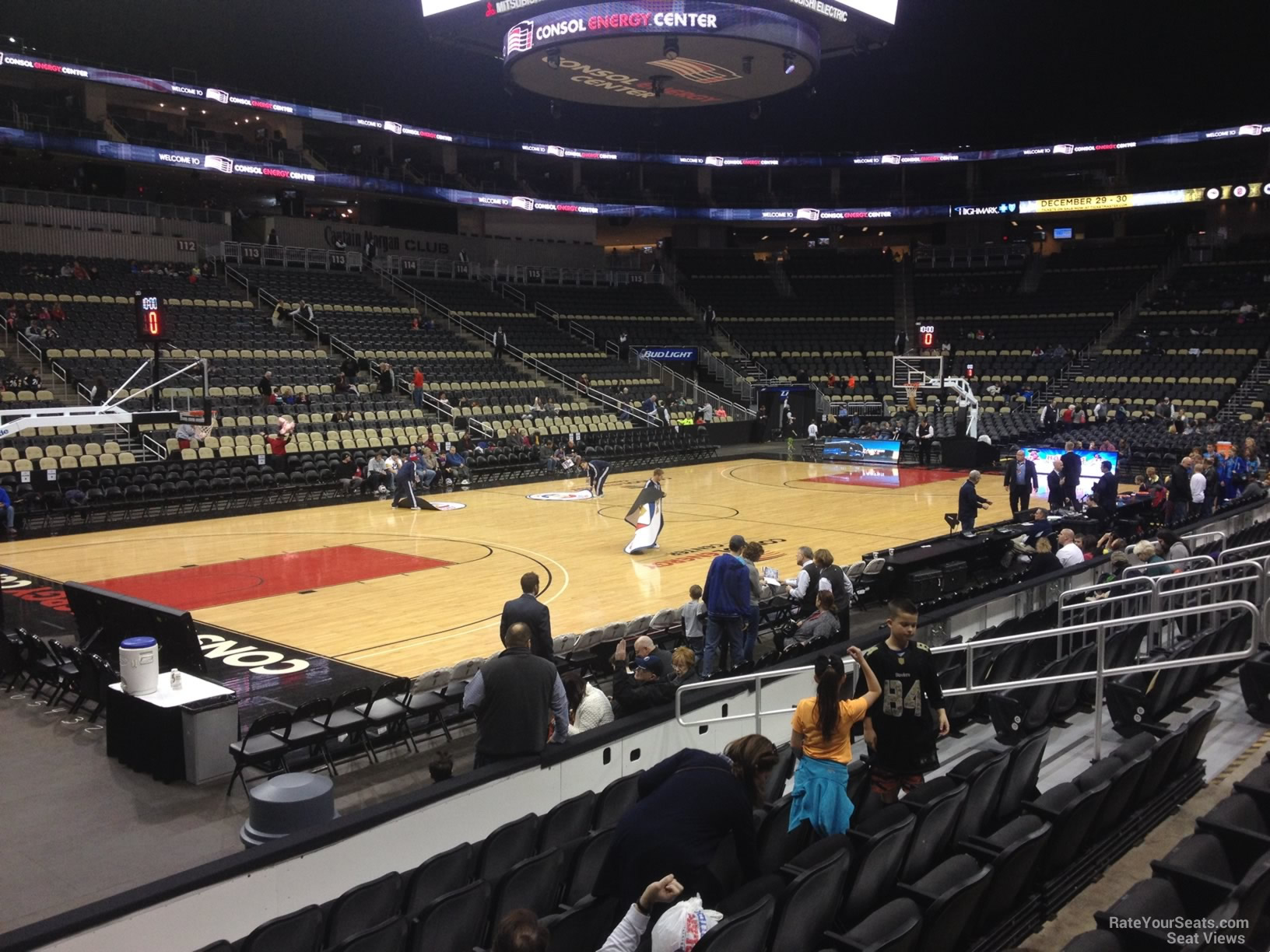 section 104, row g seat view  for basketball - ppg paints arena