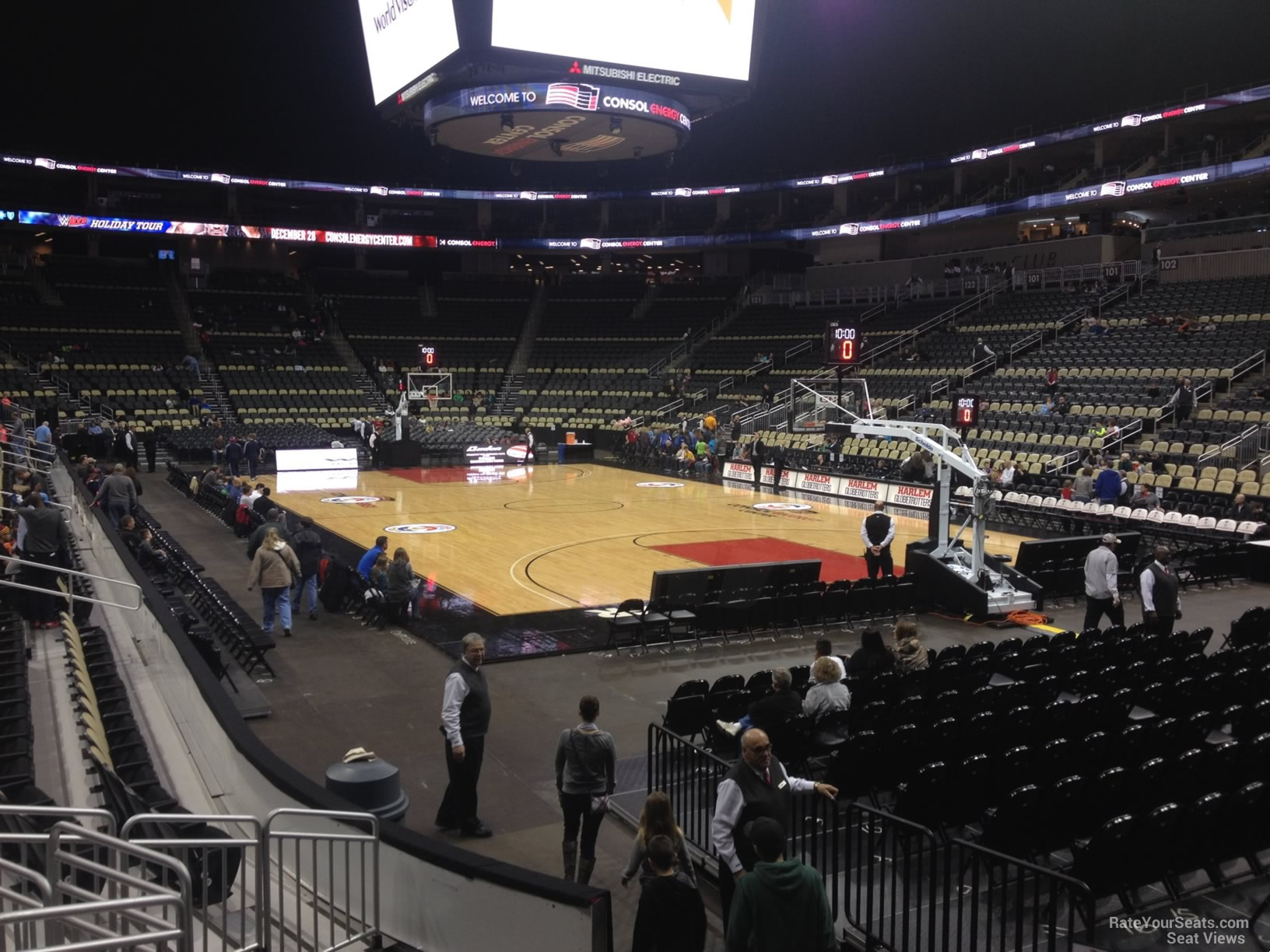 section 109, row g seat view  for basketball - ppg paints arena