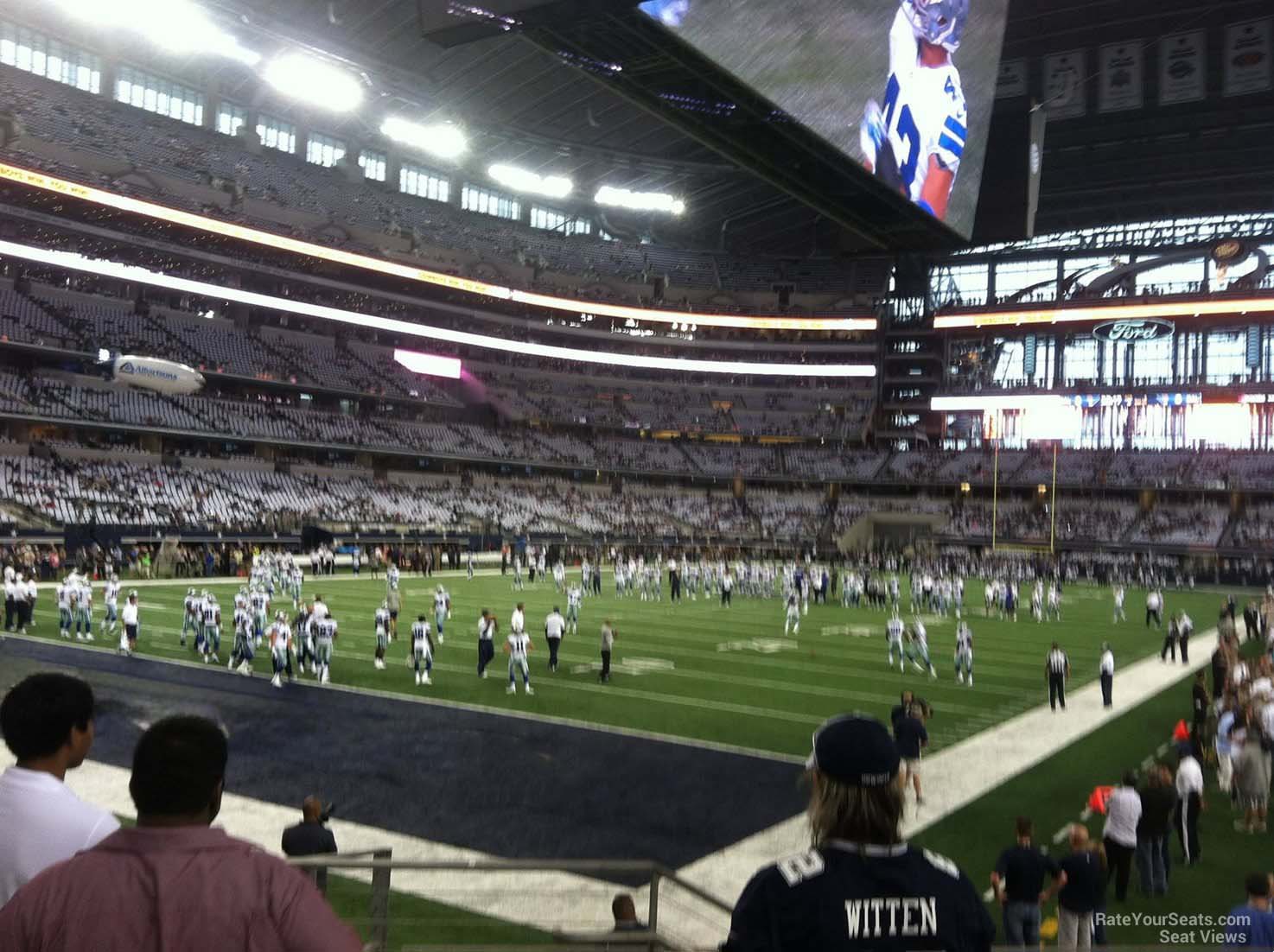 at t stadium section 120 dallas cowboys rateyourseats com cowboys seating chart
