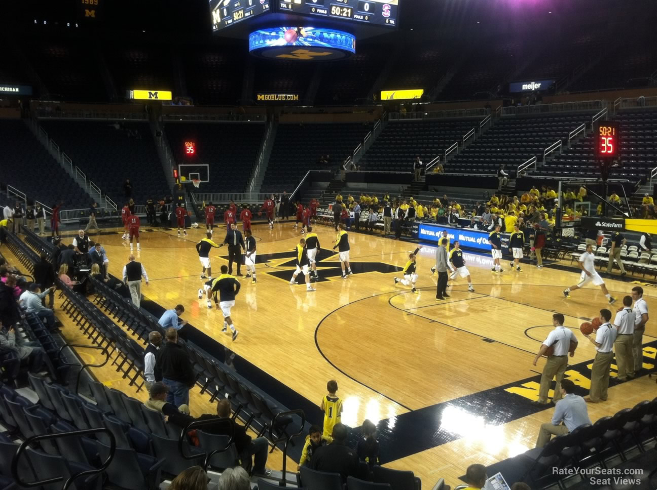 crisler center section 136 rateyourseats com crisler center seating chart with rows