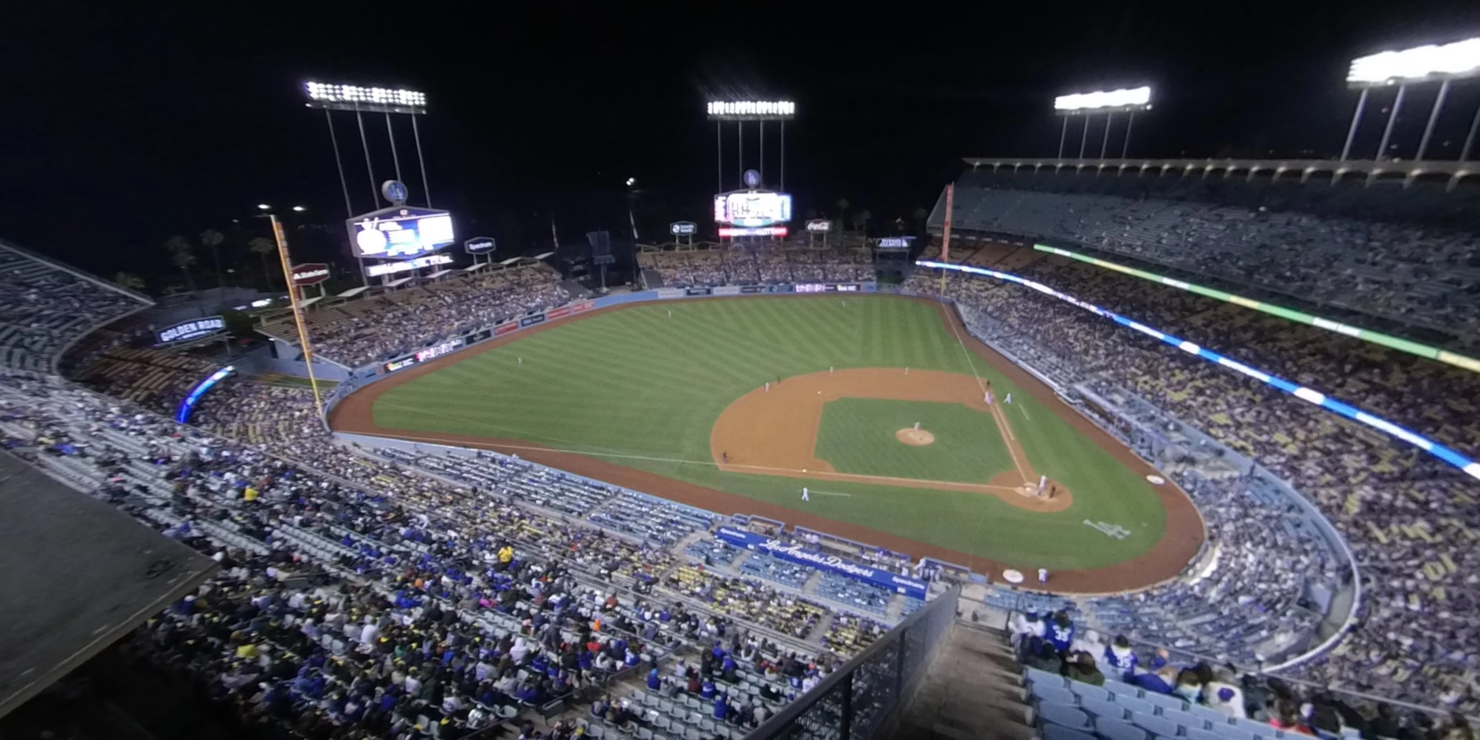 top deck 13 panoramic seat view  - dodger stadium