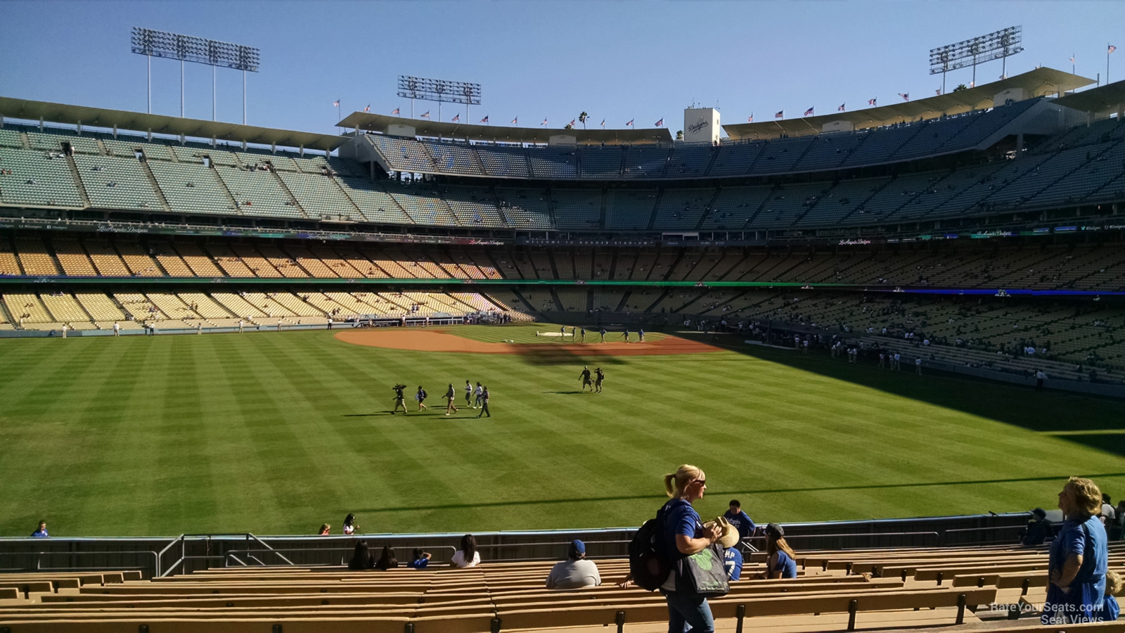 section 309, row t seat view  - dodger stadium