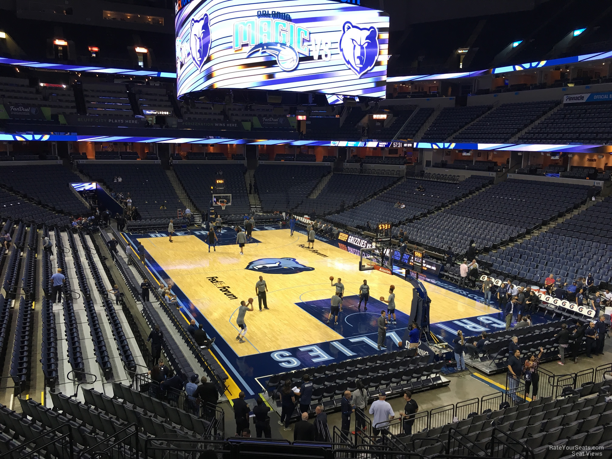 section 117, row r seat view  for basketball - fedex forum