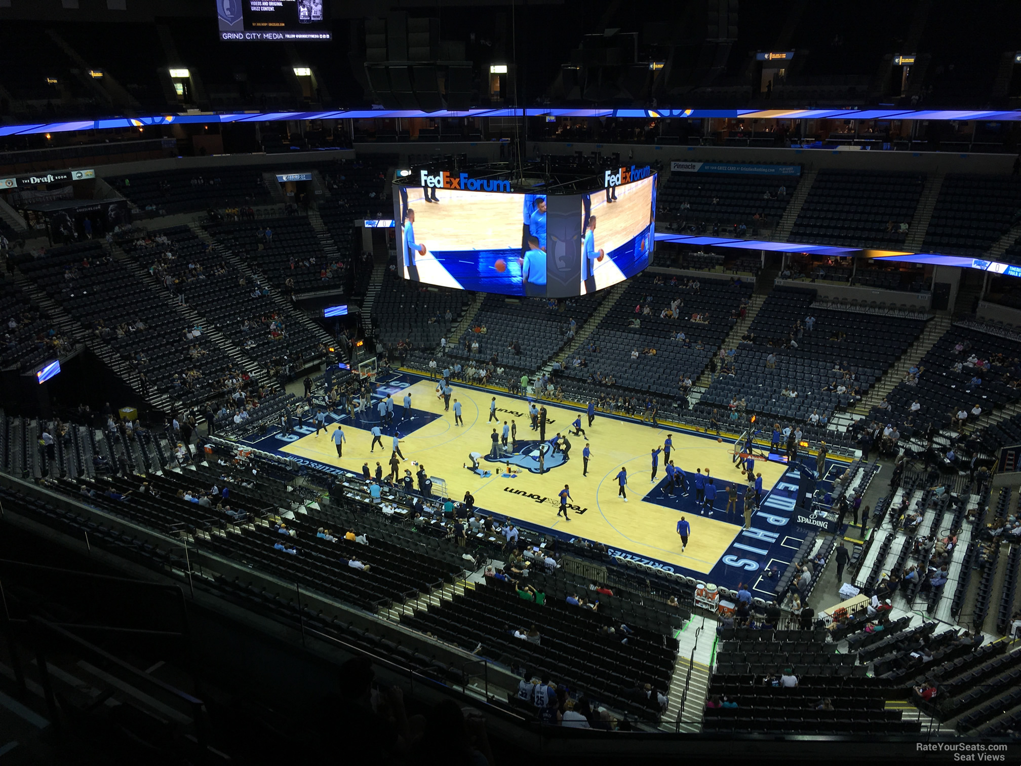 section 211, row f seat view  for basketball - fedex forum