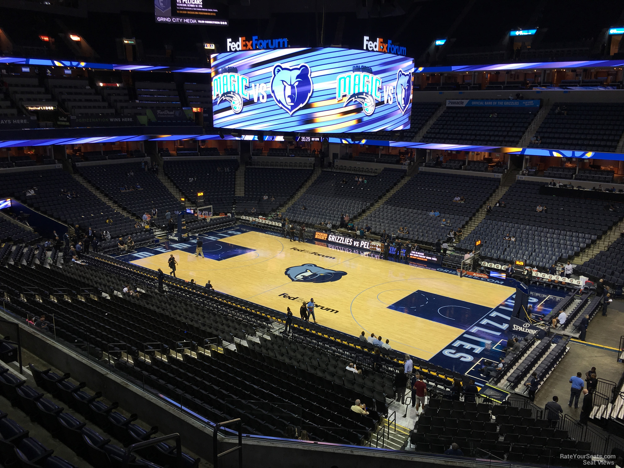 section p14, row h seat view  for basketball - fedex forum
