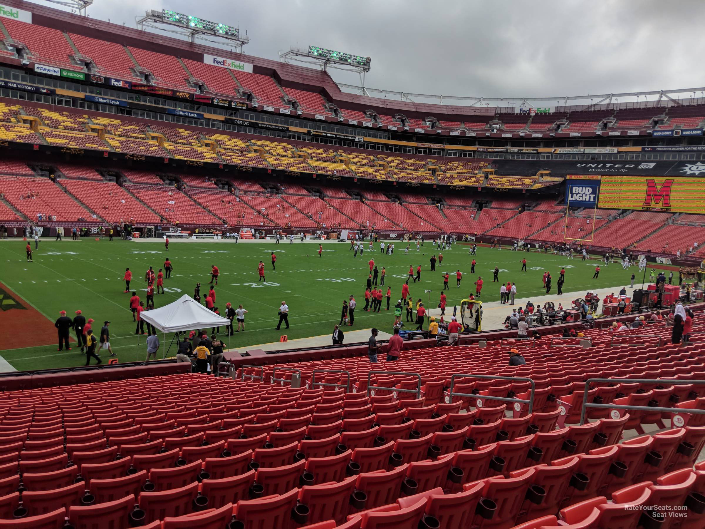 section 105, row 25 seat view  - fedexfield