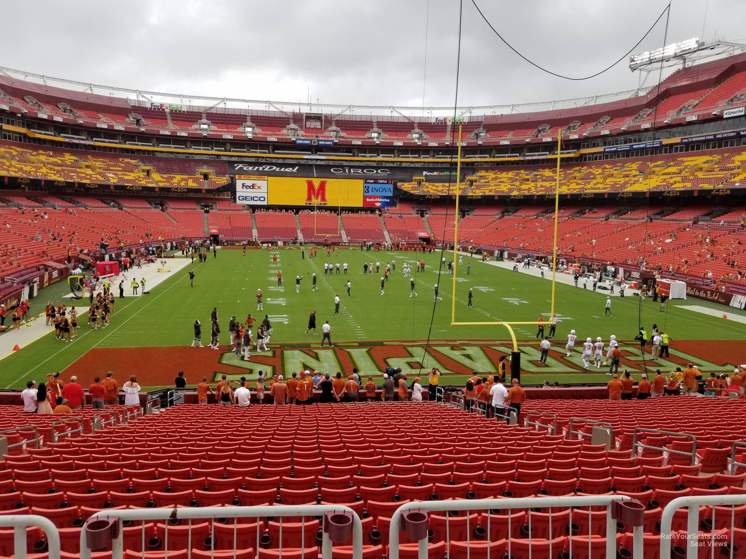 section 233, row 1 seat view  - fedexfield