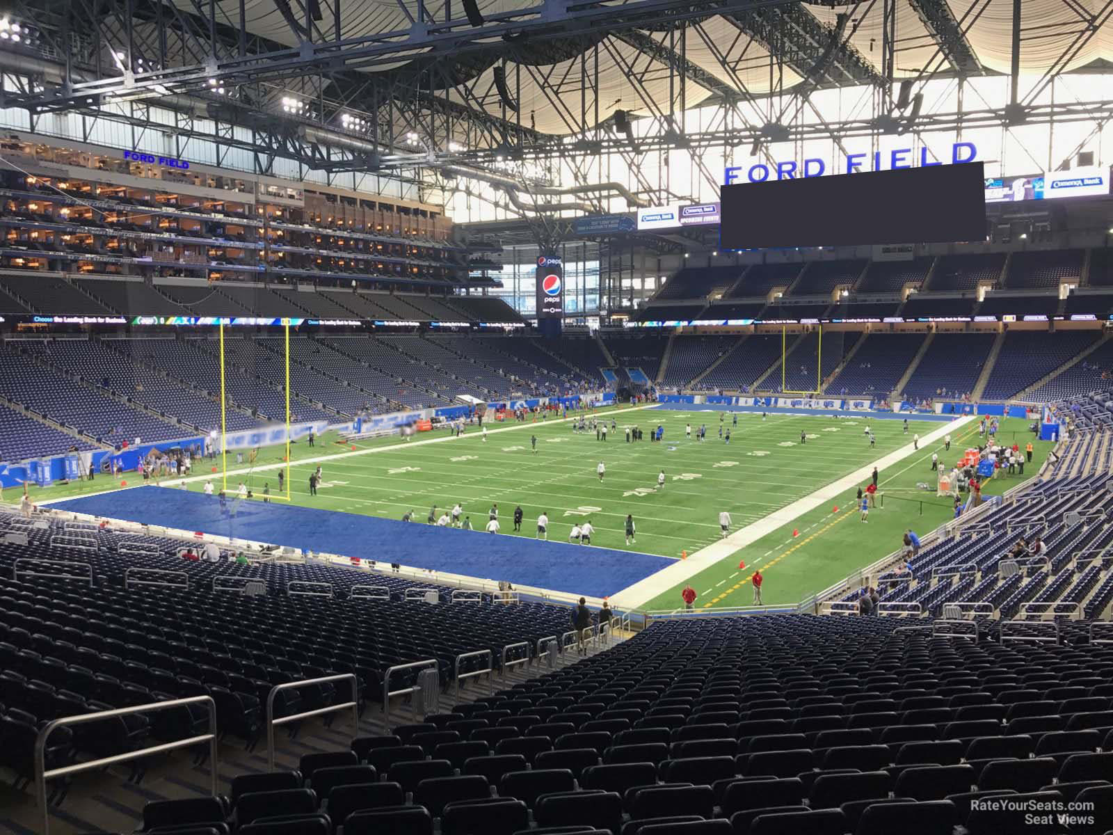 section 120, row 33 seat view  for football - ford field