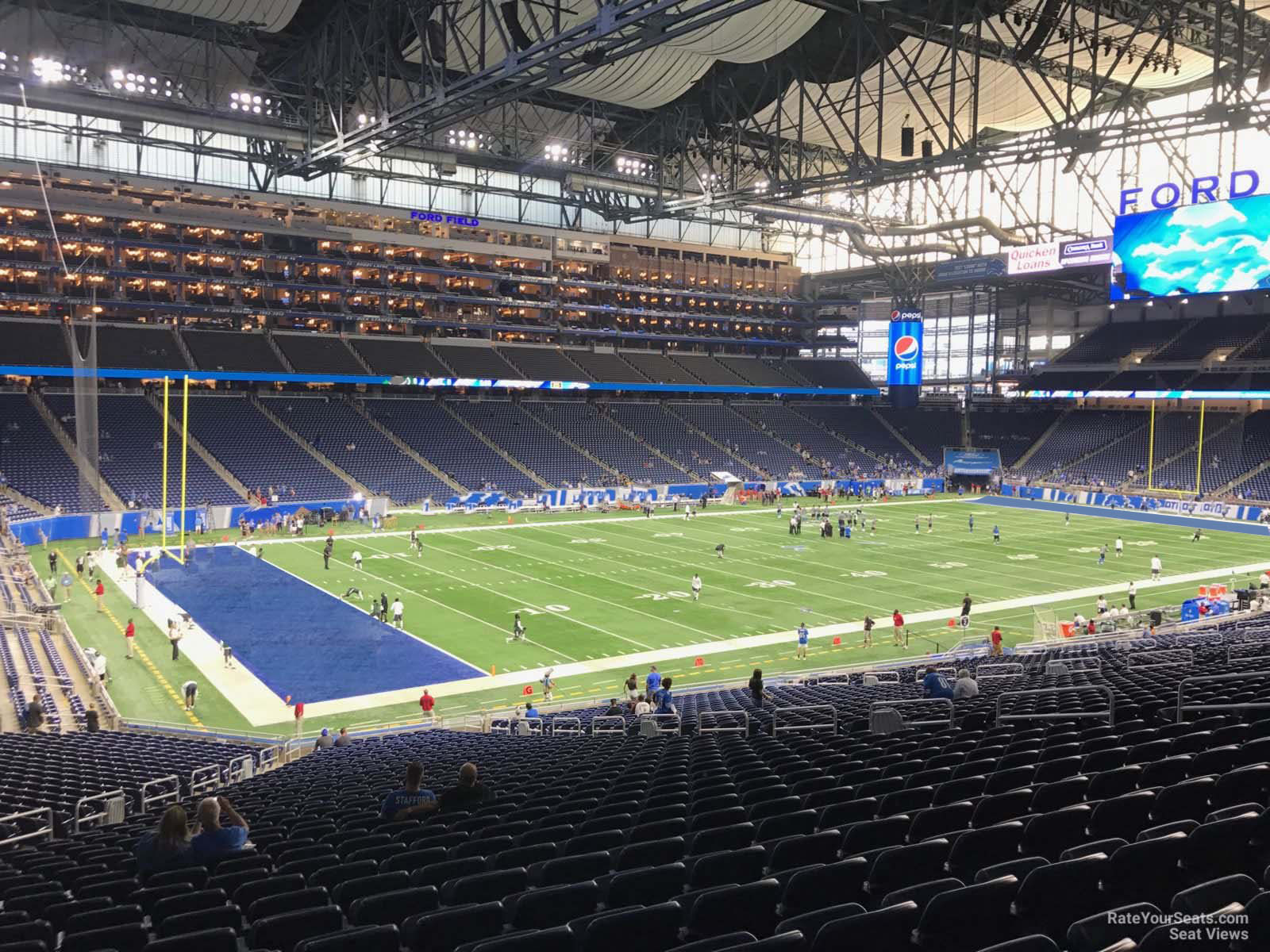 section 122, row 33 seat view  for football - ford field