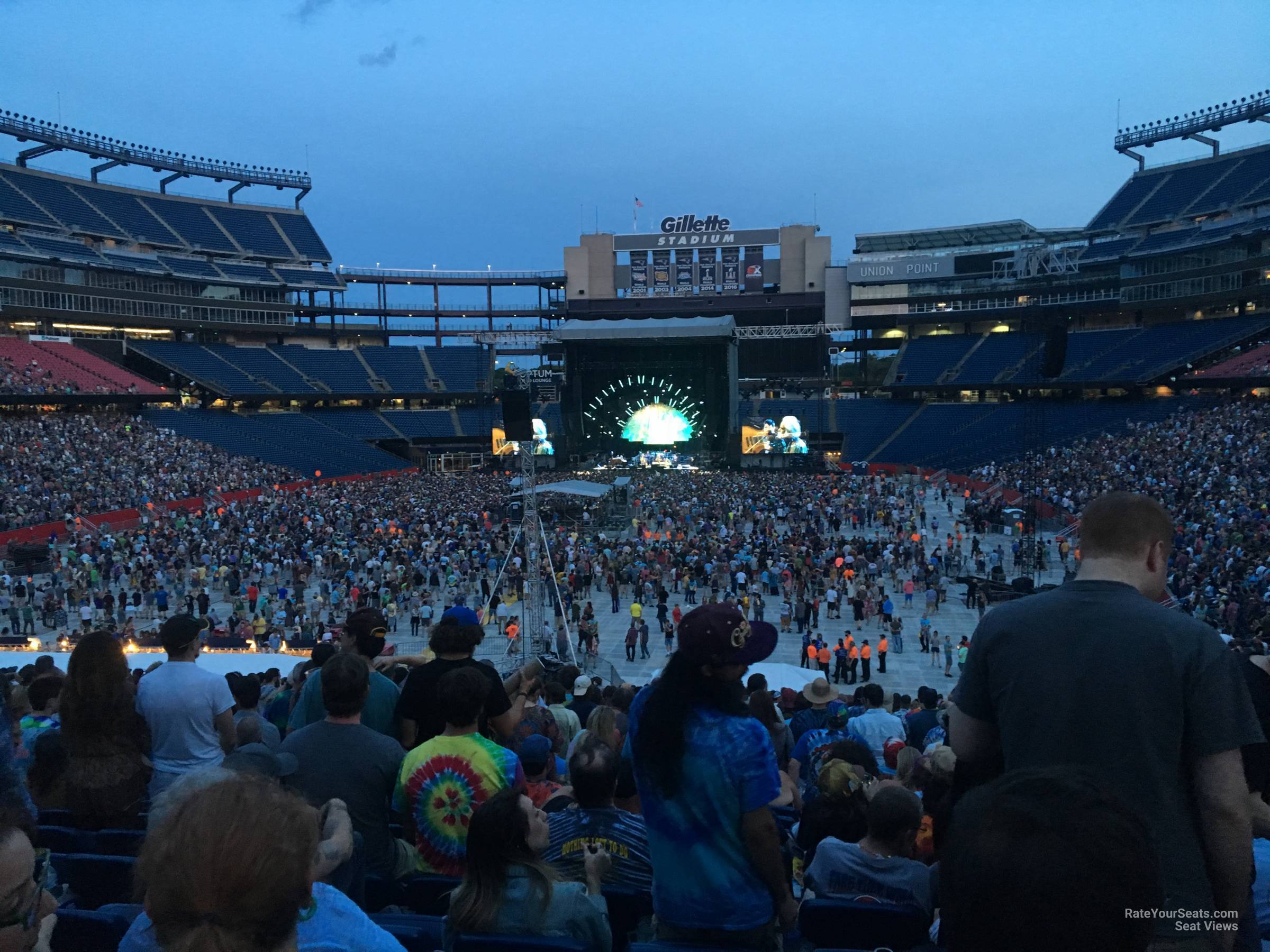 section 141, row 38 seat view  for concert - gillette stadium