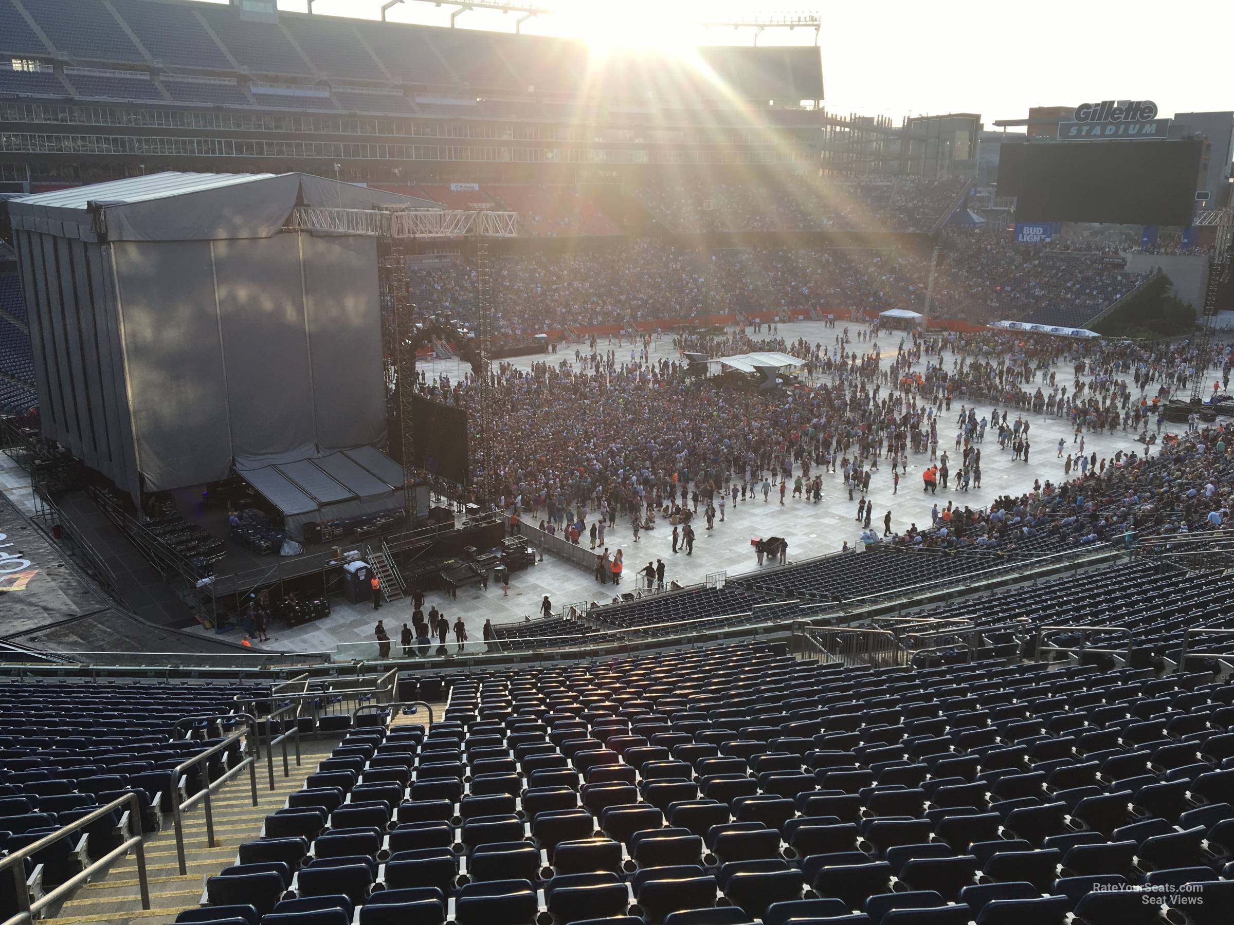 section 215, row 27 seat view  for concert - gillette stadium
