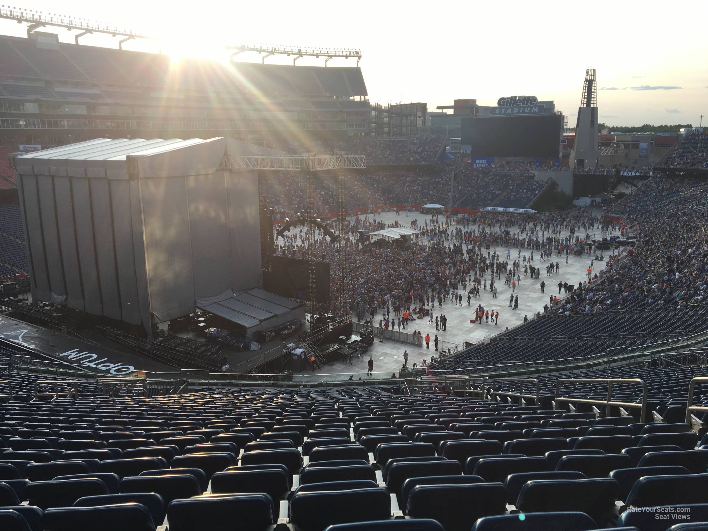 section 217, row 27 seat view  for concert - gillette stadium