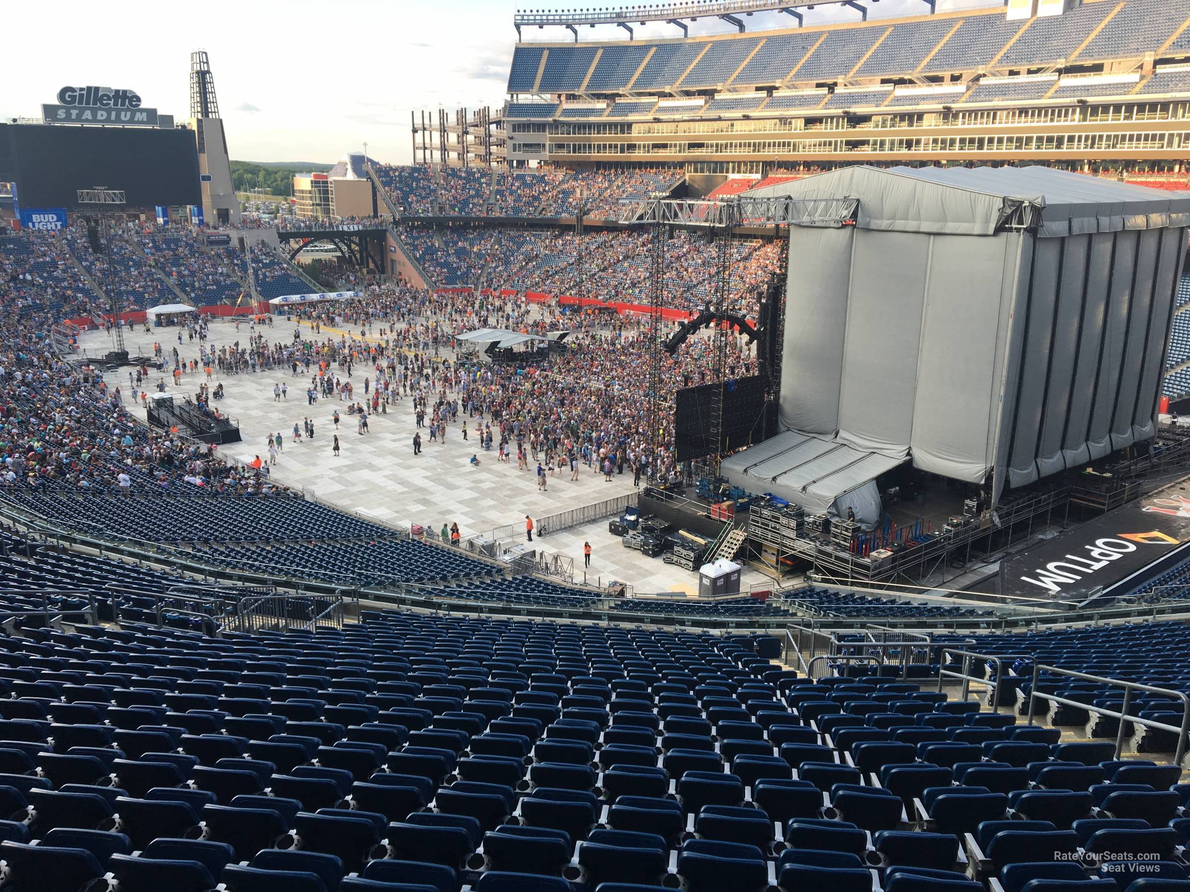 section 225, row 27 seat view  for concert - gillette stadium