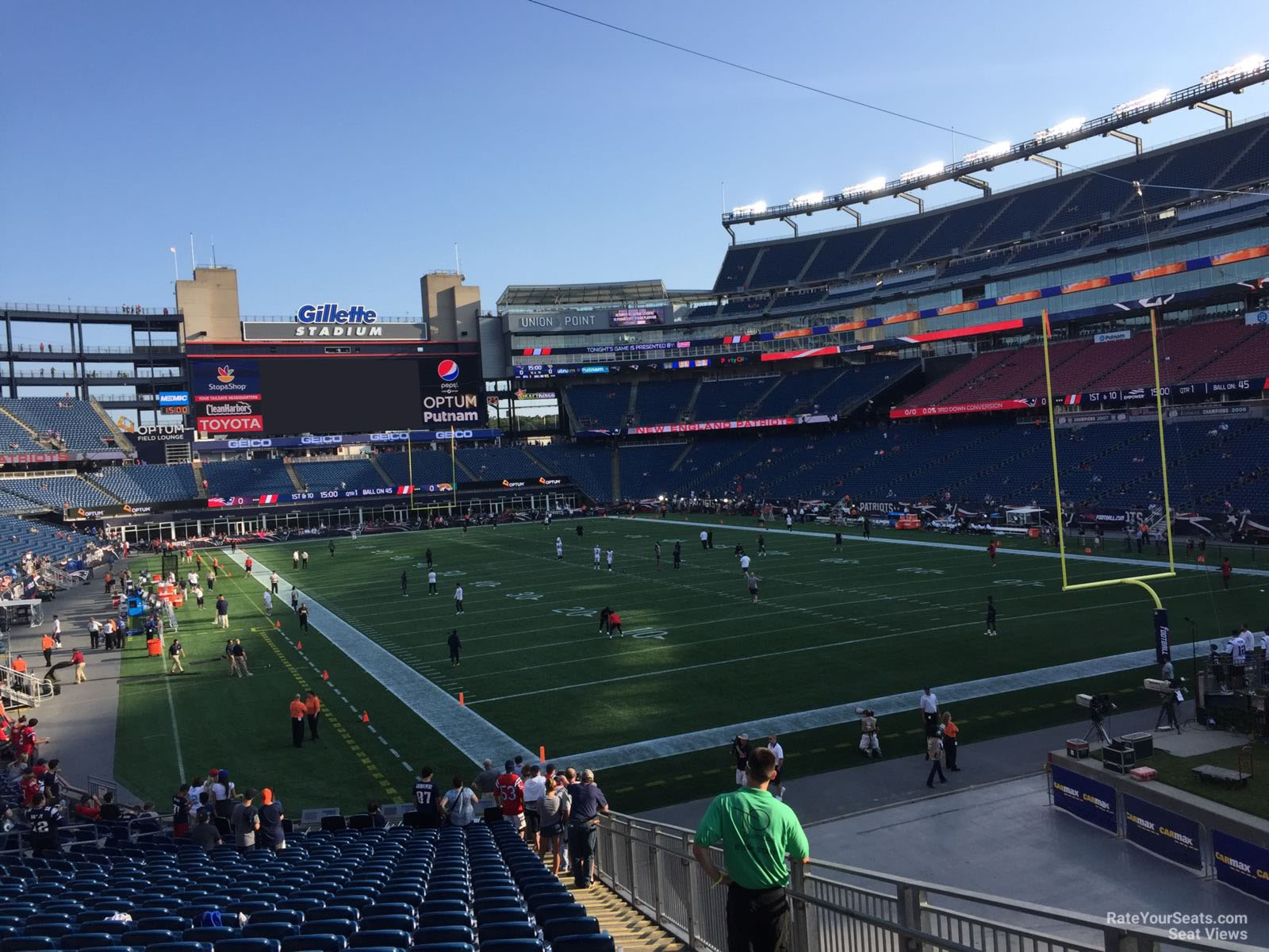 section 101, row 29 seat view  for football - gillette stadium