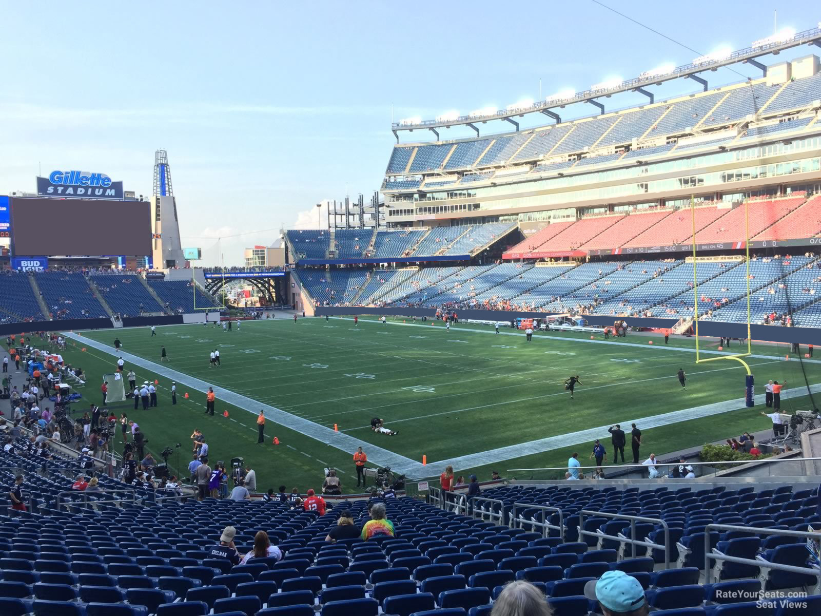 section 124, row 29 seat view  for football - gillette stadium