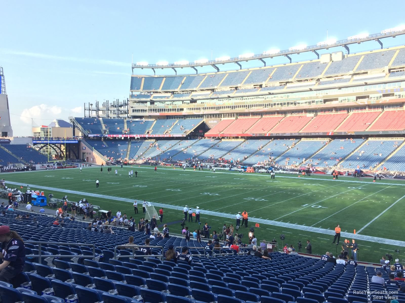section 127, row 29 seat view  for football - gillette stadium
