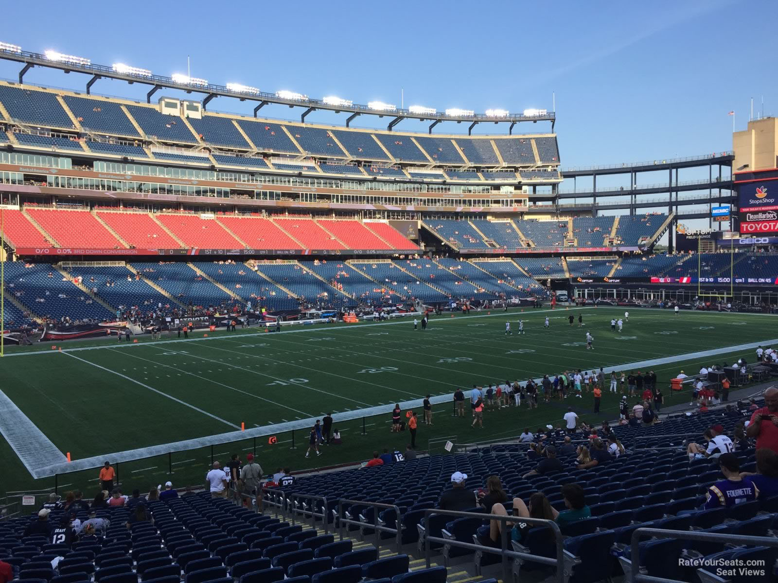 section 137, row 29 seat view  for football - gillette stadium