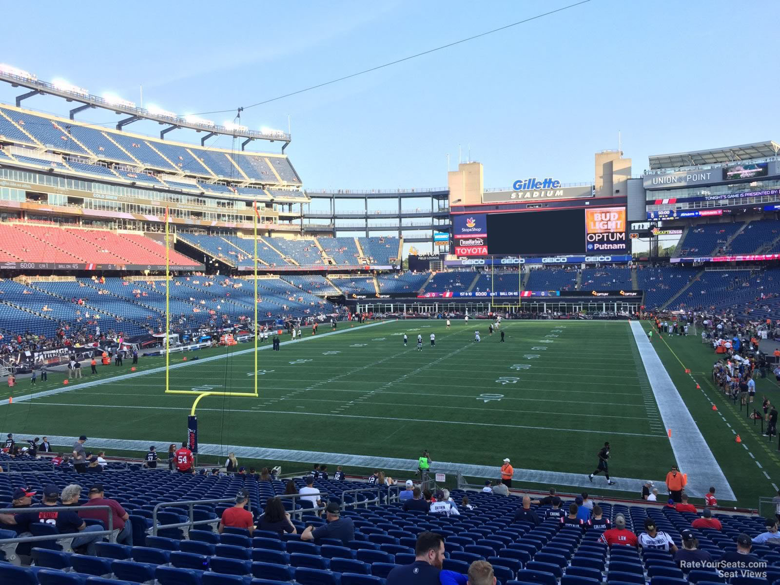 section 141, row 29 seat view  for football - gillette stadium