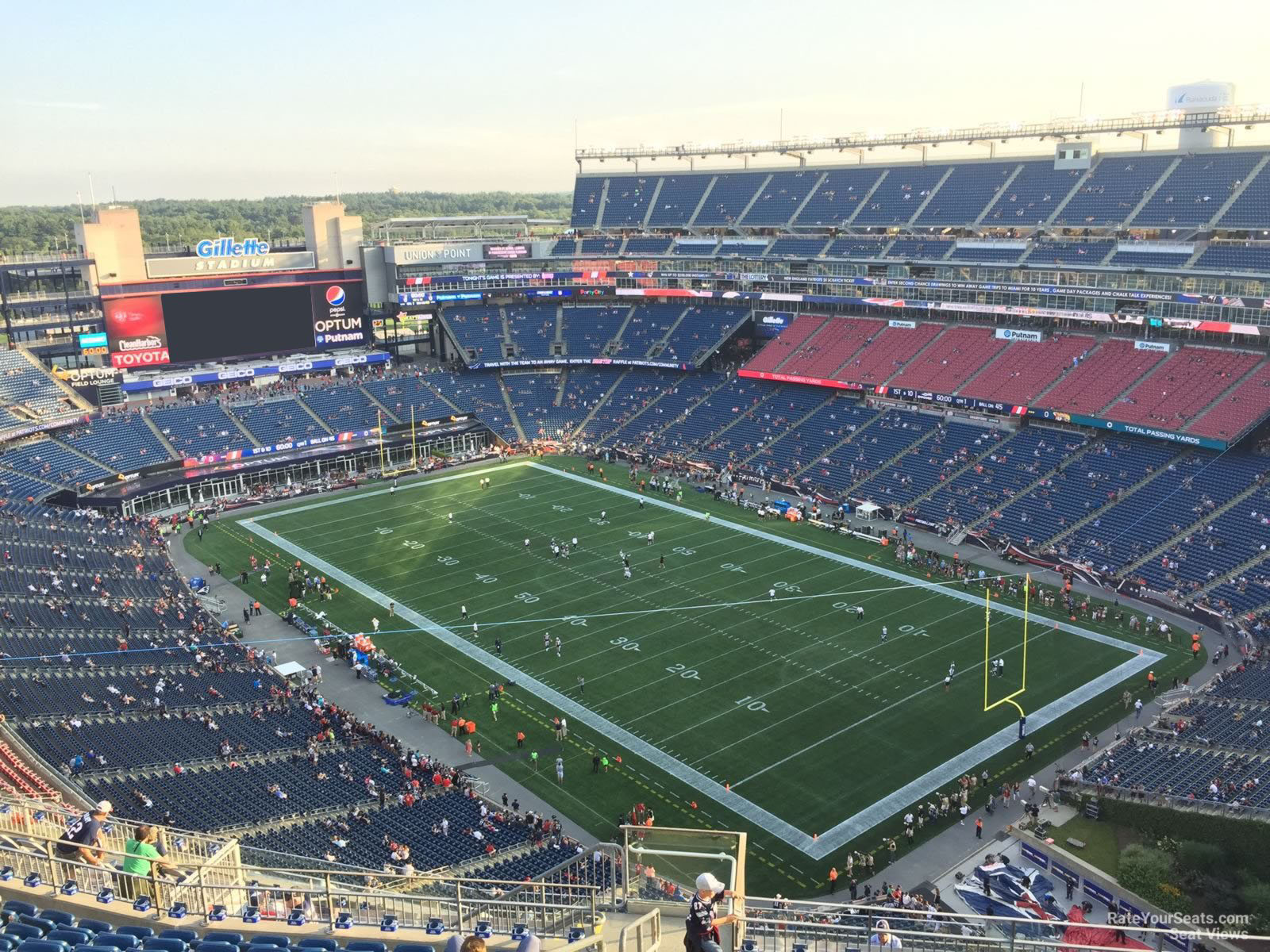 section 301, row 19 seat view  for football - gillette stadium