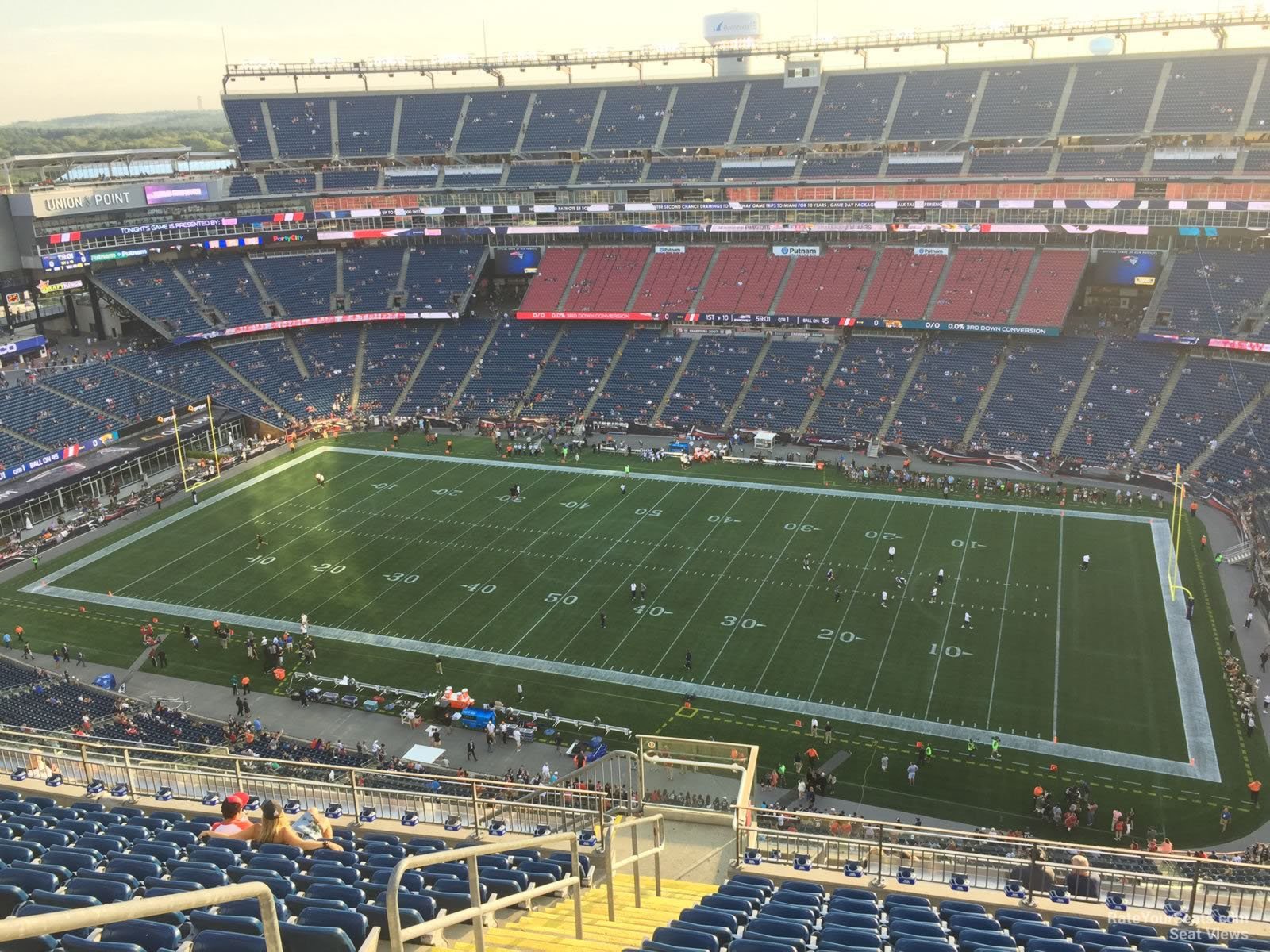 section 306, row 19 seat view  for football - gillette stadium