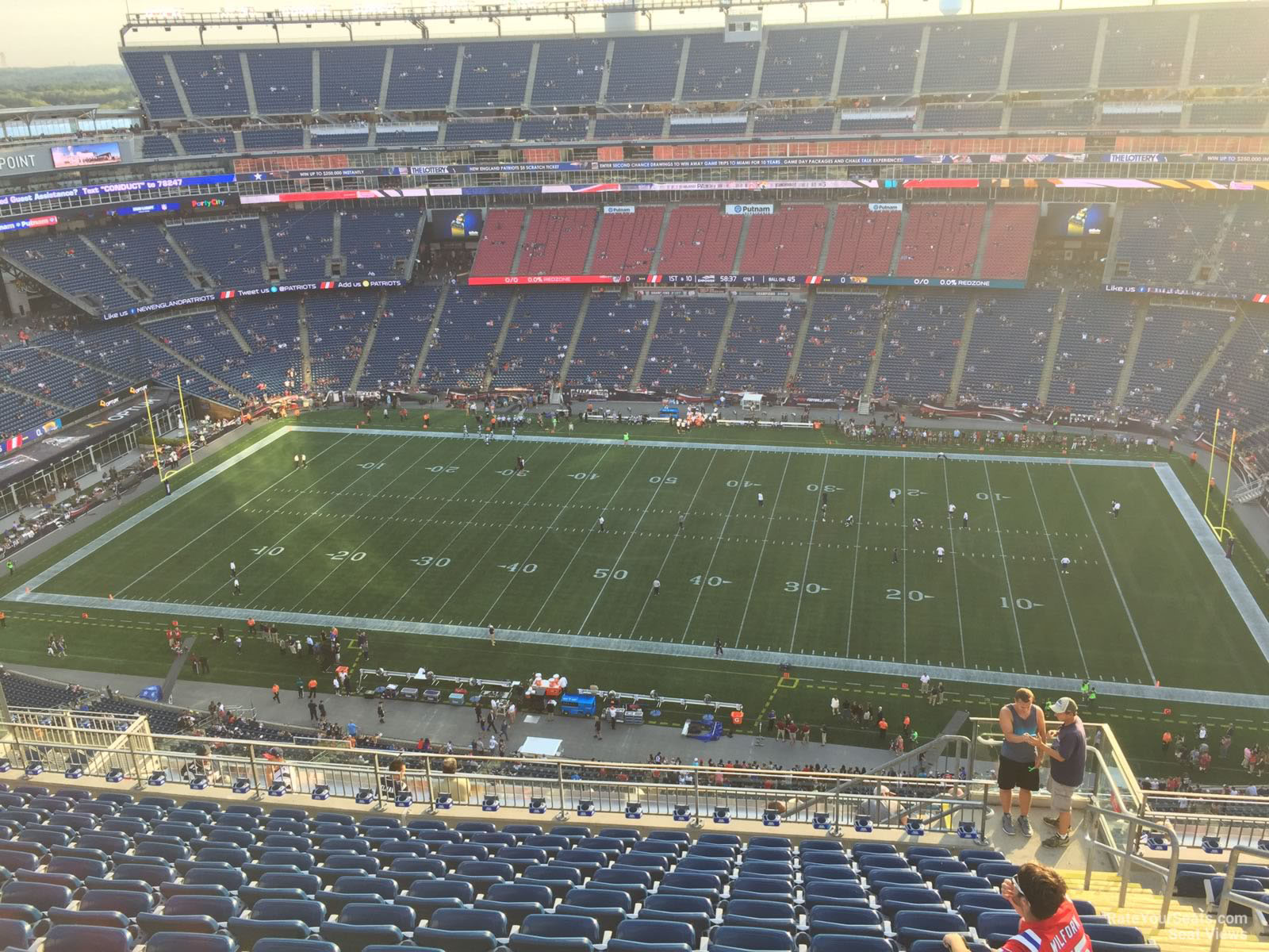 section 308, row 19 seat view  for football - gillette stadium