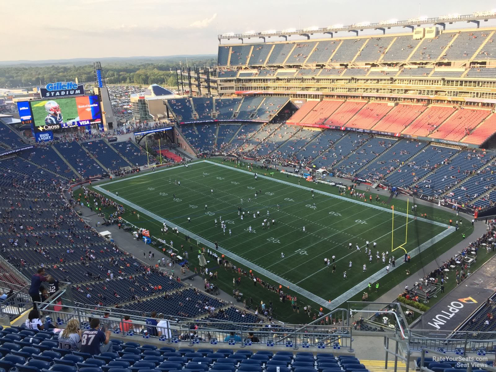 section 324, row 19 seat view  for football - gillette stadium