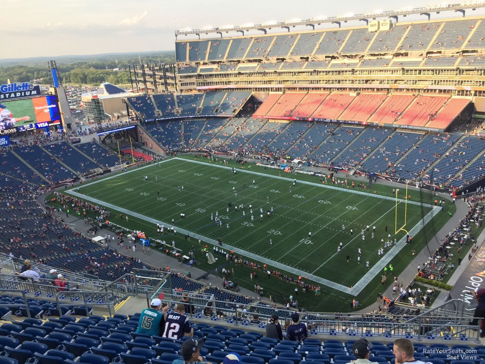 section 325, row 19 seat view  for football - gillette stadium