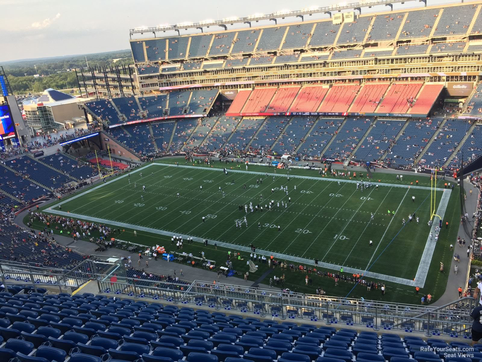 section 327, row 19 seat view  for football - gillette stadium