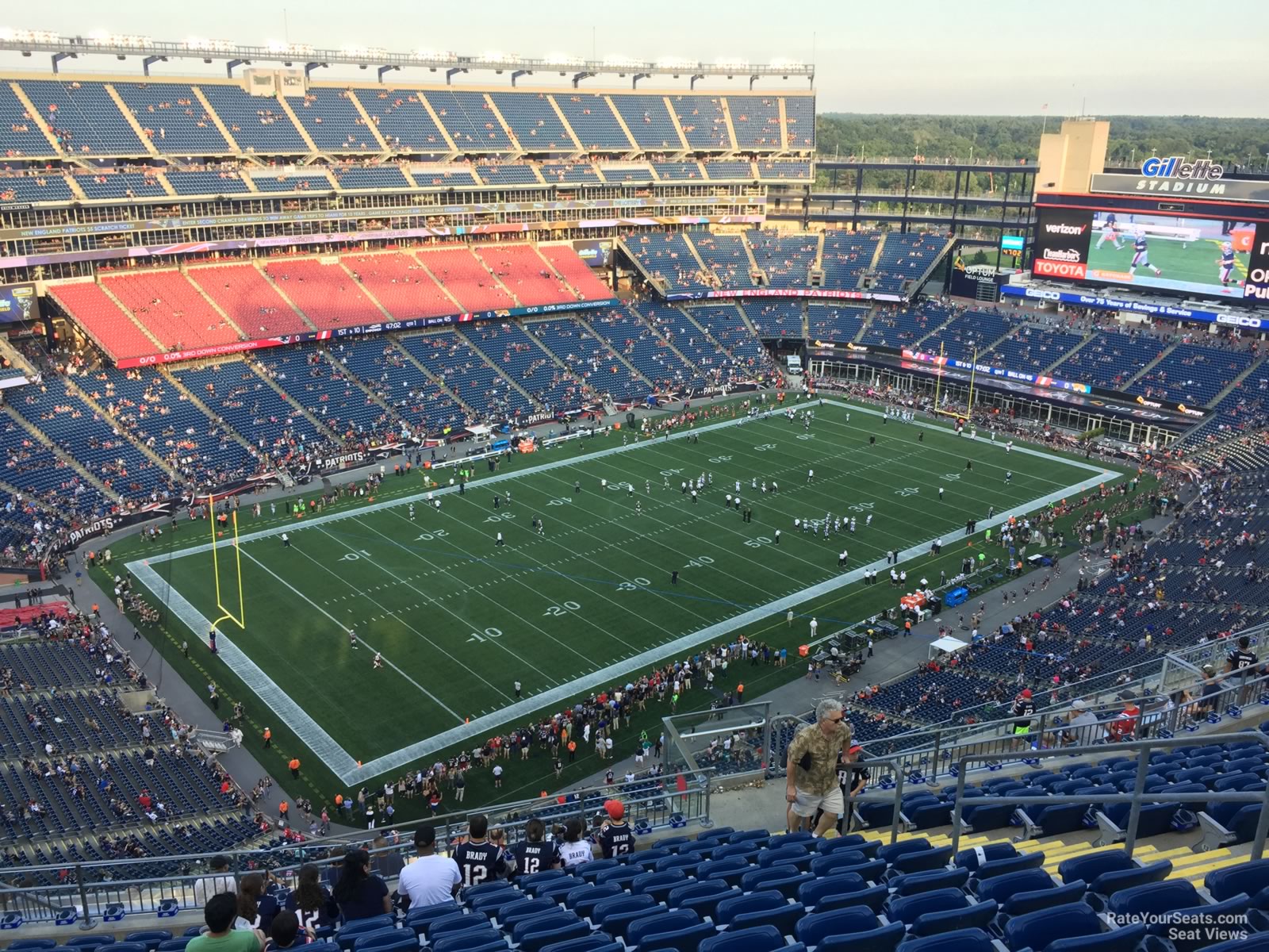 section 338, row 19 seat view  for football - gillette stadium