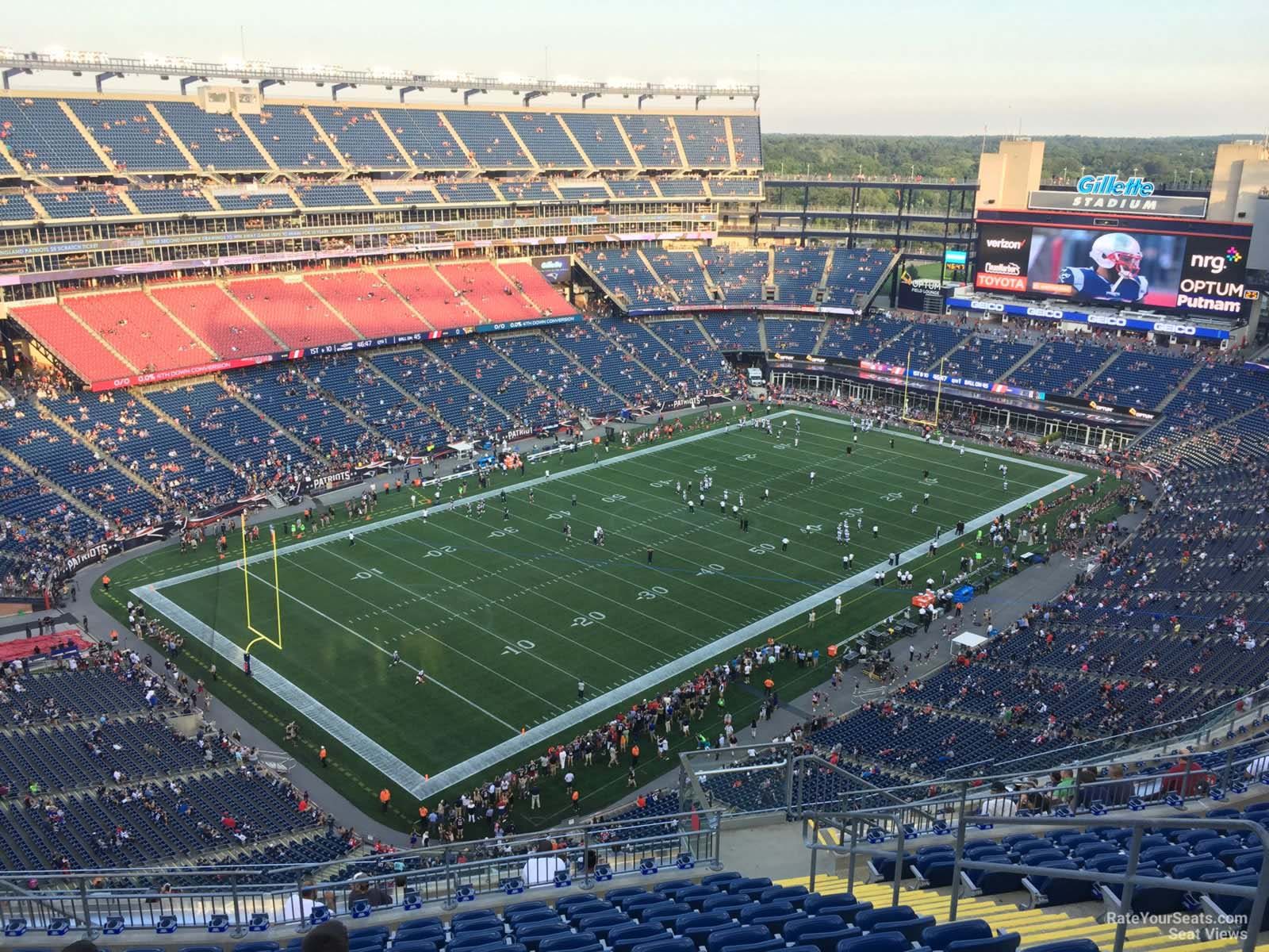 section 339, row 19 seat view  for football - gillette stadium